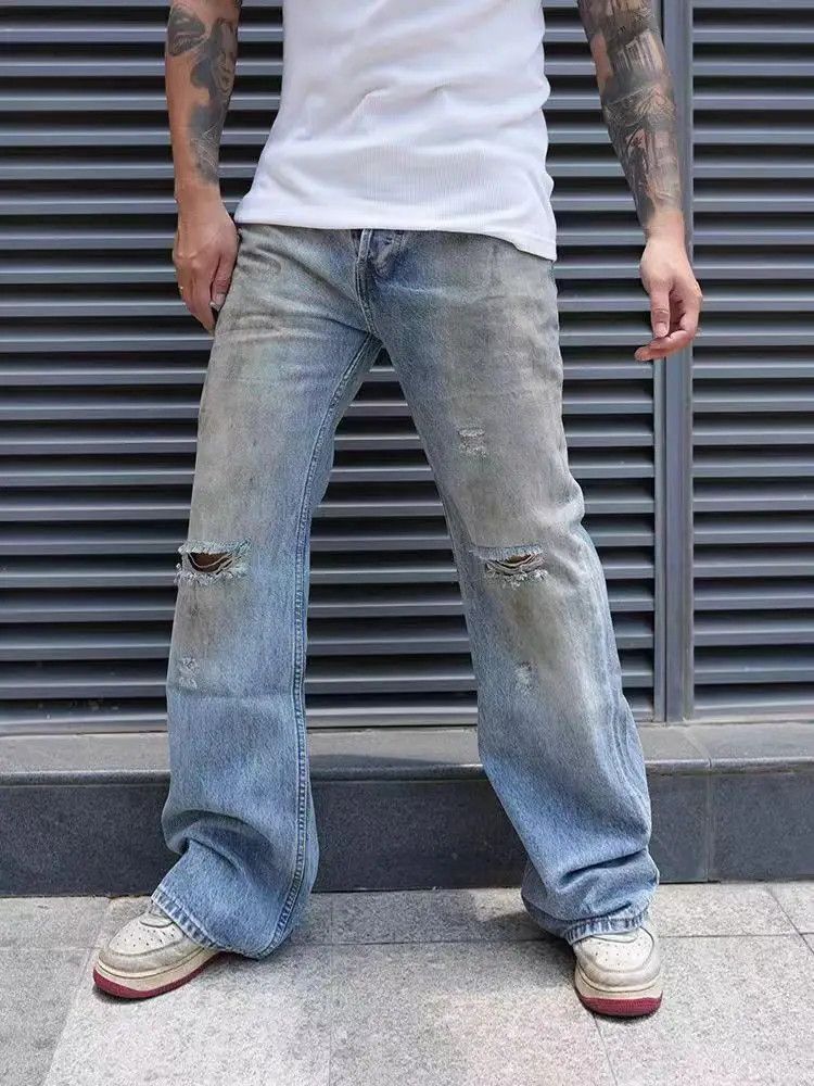 Designer × Japanese Brand Vintage hip-hop Harajuku ripped jeans Size US 32 / EU 48 - 2 Thumbnail