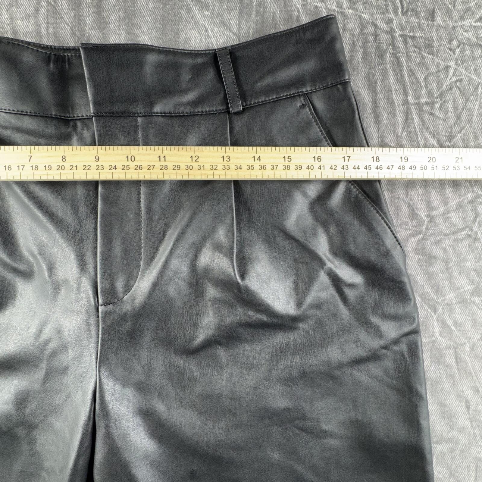 Banana Republic Banana Republic Pants Women's 10 Black Vegan Leather NWT Size 32" / US 10 / IT 46 - 5 Thumbnail