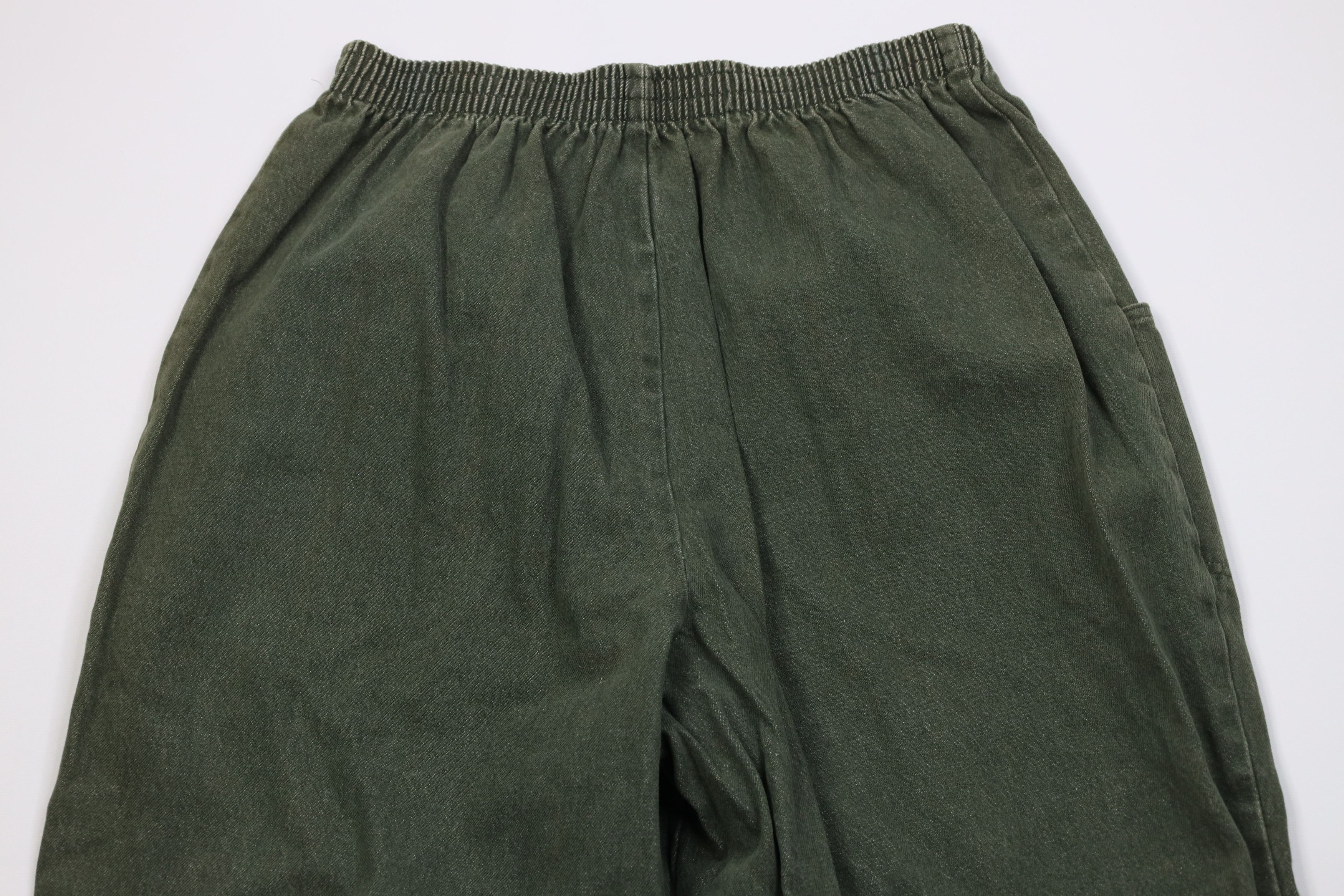 Vintage Vintage 90s Streetwear Relaxed Utility Denim Jeans Green USA Size 40" / US 18 - 9 Thumbnail