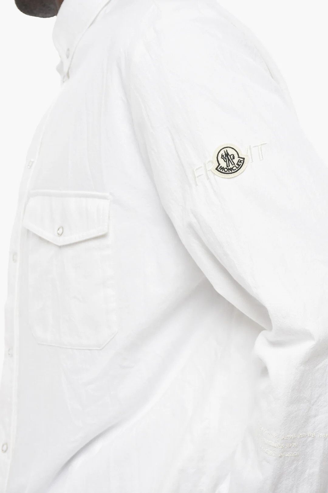 Moncler og1mm0426 Cotton Overshirt in White Size US L / EU 52-54 / 3 - 3 Thumbnail
