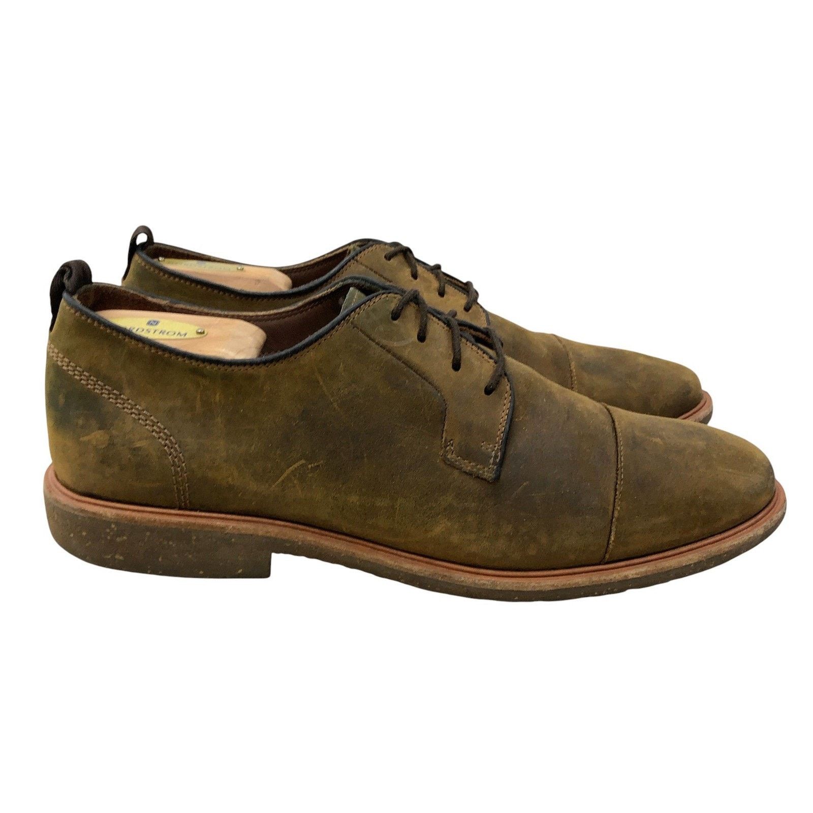 Warfield & Grand Warfield & Grand Shoes 9.5 Olive Suede Cap Toe Derby Leather Size US 9.5 / EU 42-43 - 2 Thumbnail