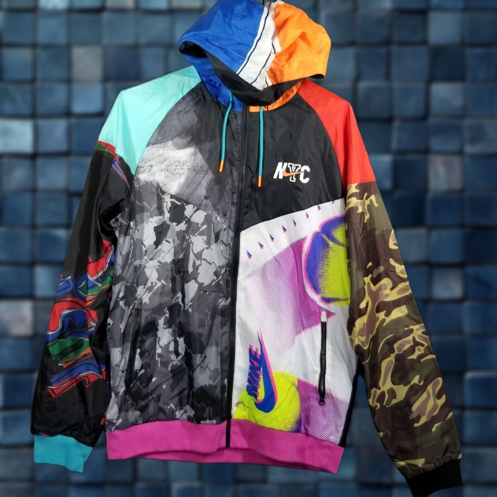 Nike NIKE Windbreaker Jacket Multicolor Adult Large NEW Mens Size US L / EU 52-54 / 3 - 1 Thumbnail