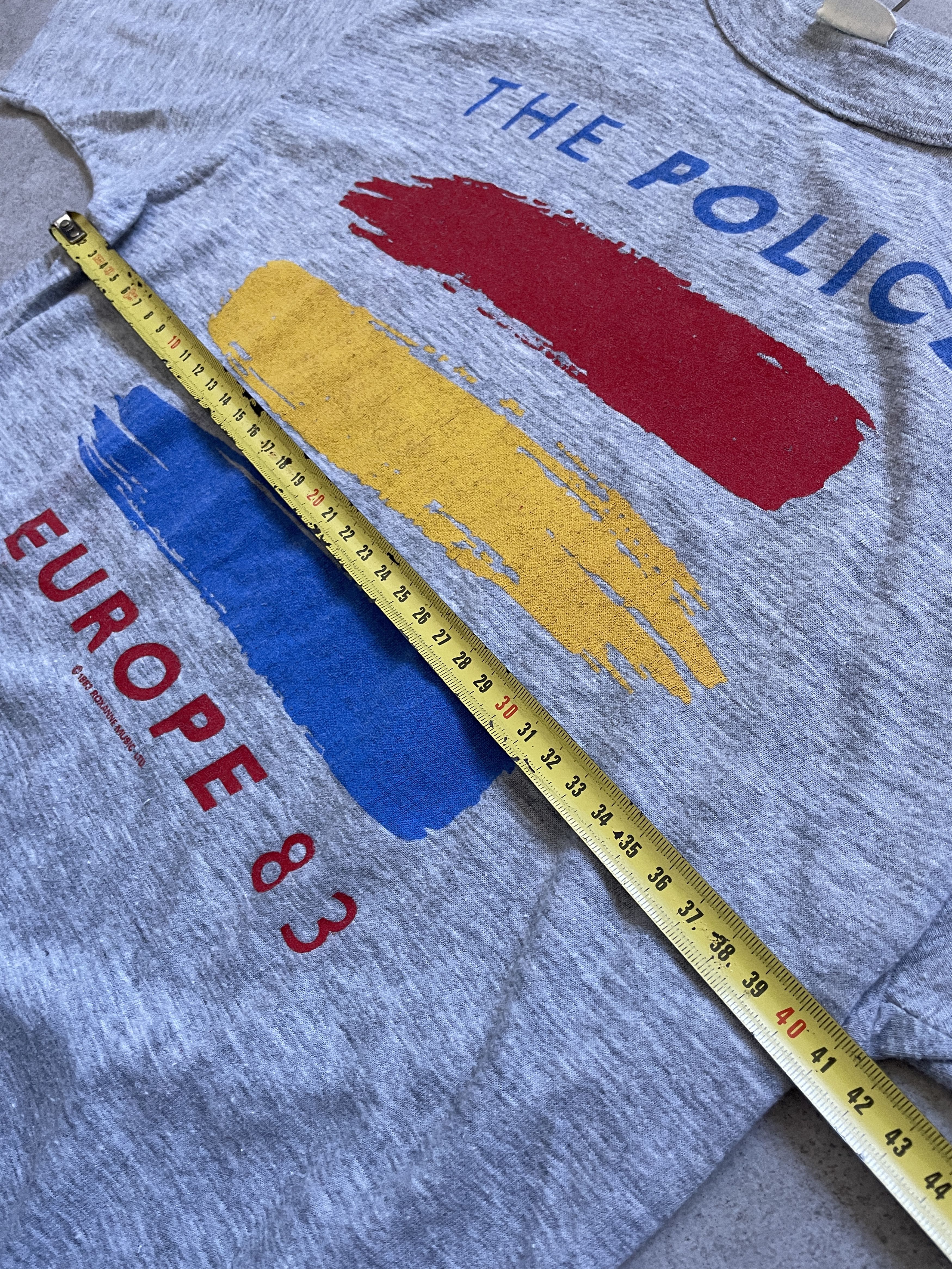 Vintage VINTAGE 80S THE POLICE EUROPE 83' TOUR GRAY TEE Size US S / EU 44-46 / 1 - 8 Thumbnail