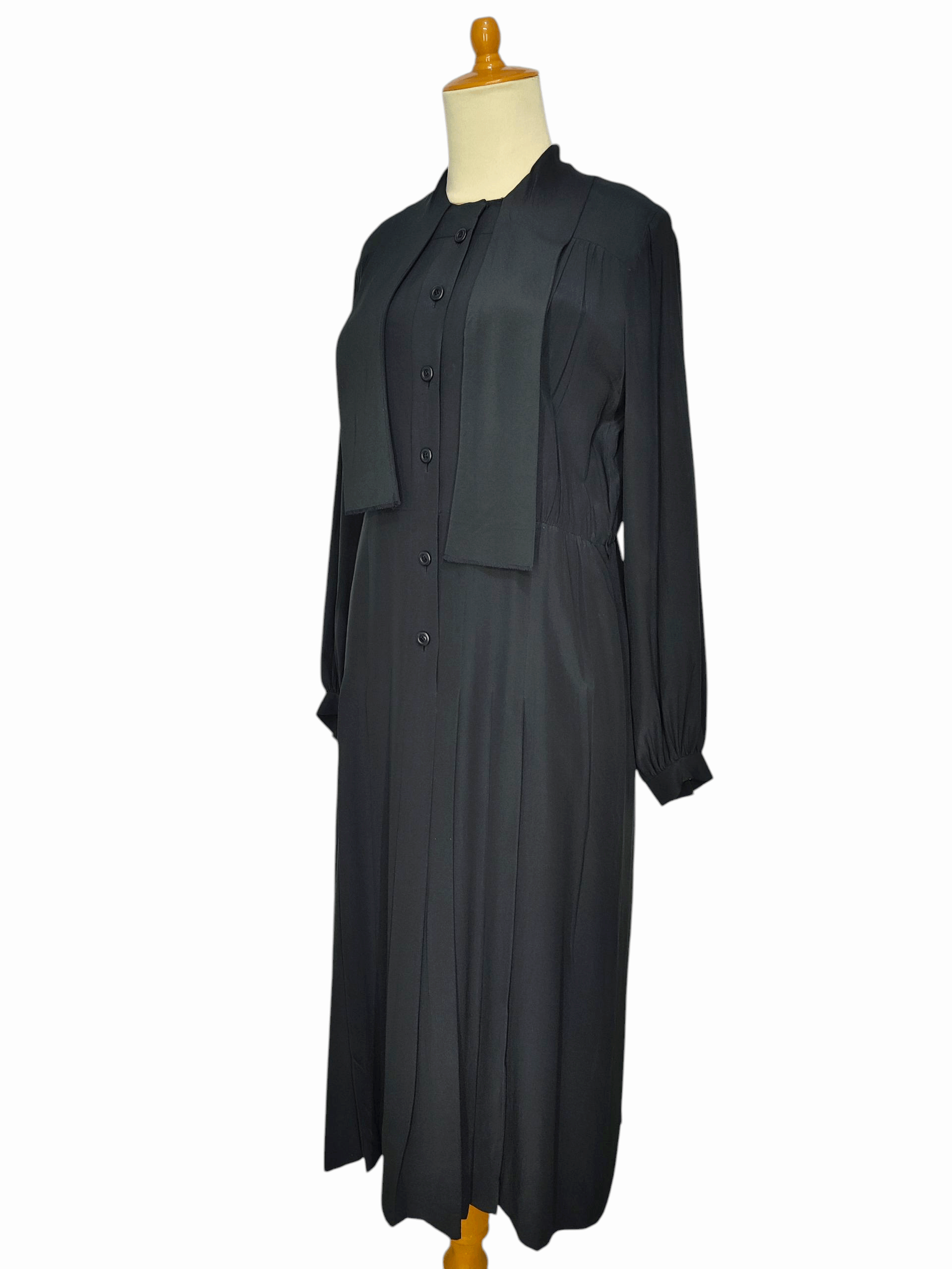 Pierre Balmain 80s Pierre Balmain-Archive Structured Waist Vertical Pleated Size L / US 10 / IT 46 - 3 Thumbnail