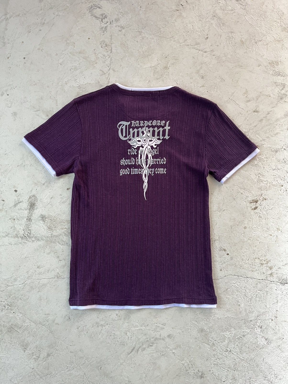 Japanese Brand Japanese Lace Up Layered Poem Tee Size US M / EU 48-50 / 2 - 2 Thumbnail