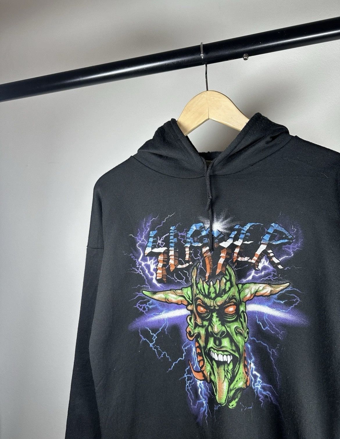 Vintage Vintage 90’s Slayer Hoodie Band Tee Size US L / EU 52-54 / 3 - 3 Thumbnail