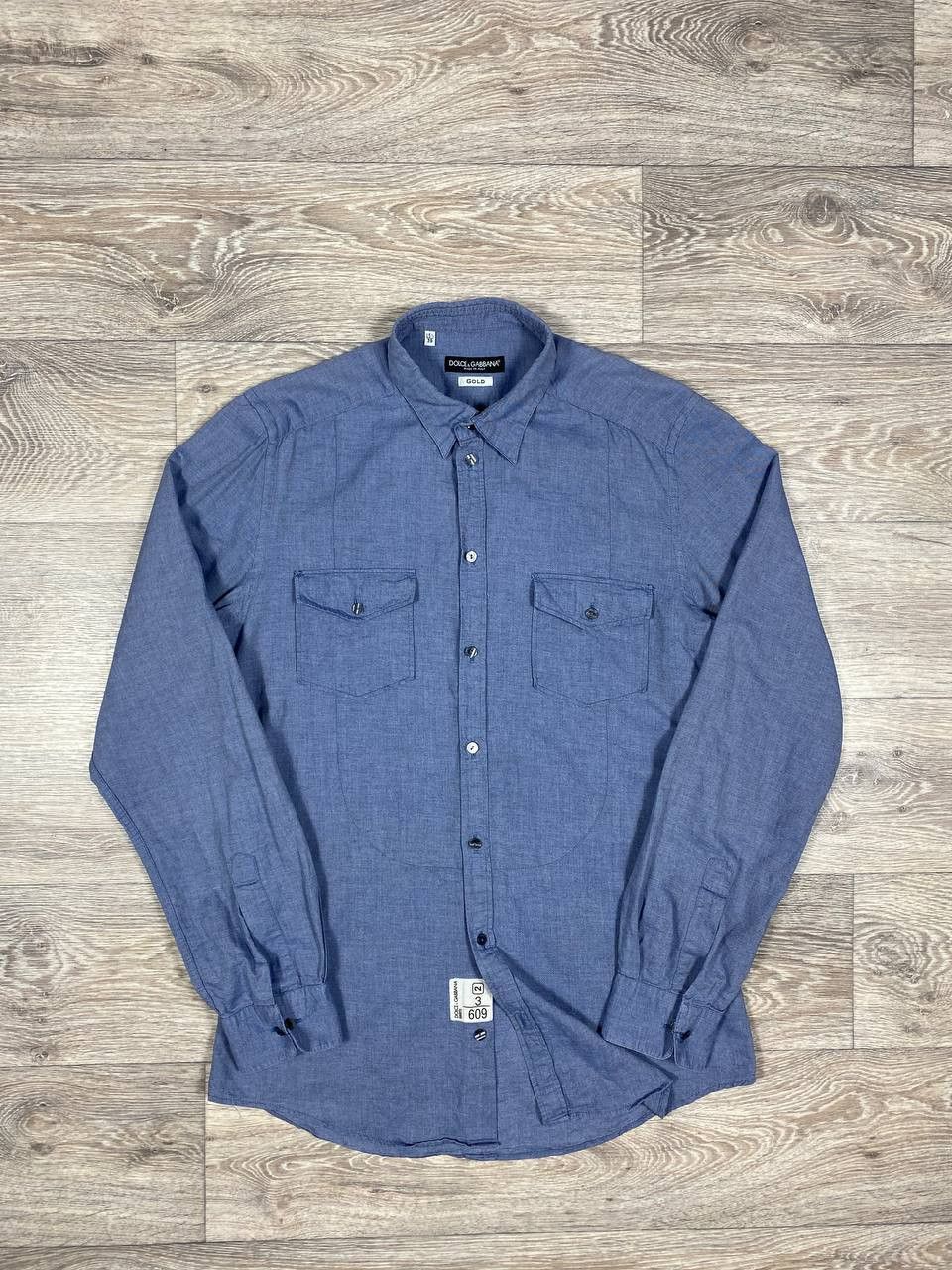 Dolce & Gabbana Dolce&Gabbana Stretch Denim Shirt M 15/39 Slim Fit Size US S / EU 44-46 / 1 - 2 Thumbnail