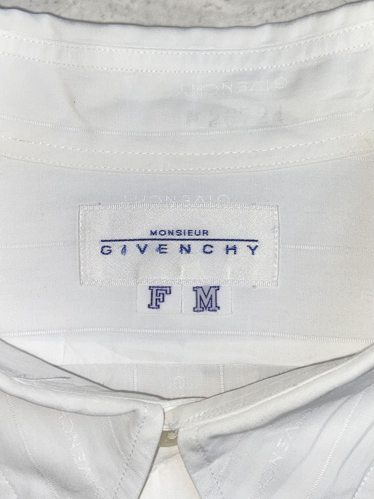 Givenchy GIVENCHY MONSIEUR White Shirt Size US S / EU 44-46 / 1 - 7 Thumbnail