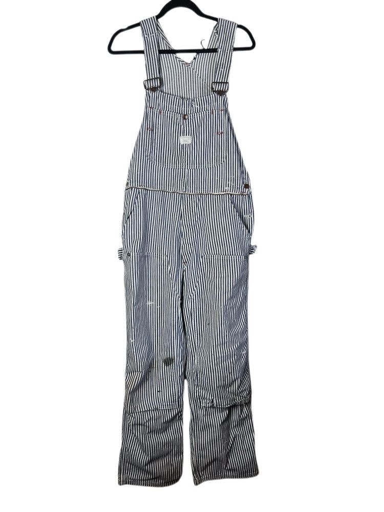 Big Mac Vintage 60s BIG MAC Double Knee Bib Overall Hickory Railroad Size US 36 / EU 52 - 1 Thumbnail