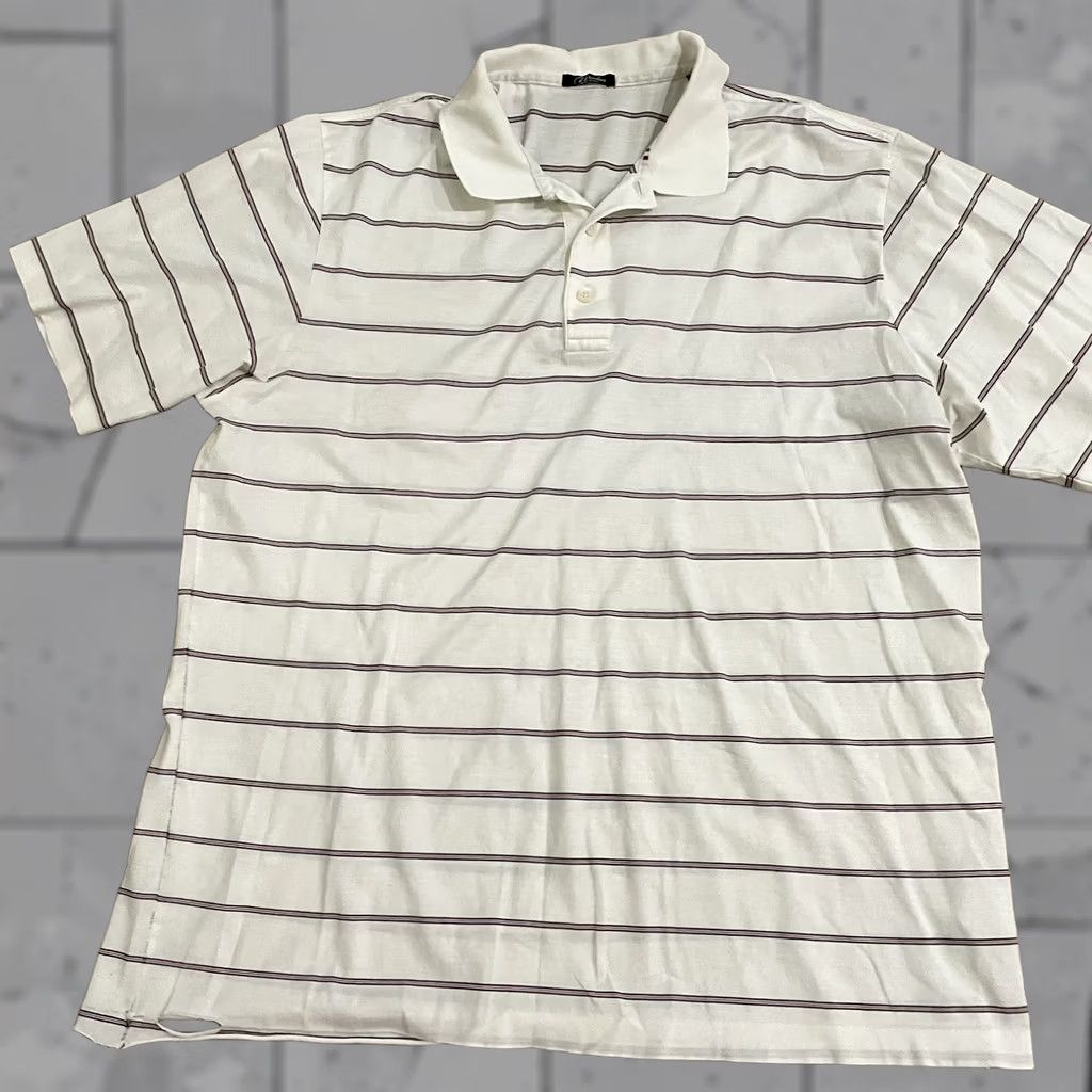 Vintage Marbas golf polo striped white Mens L Size US L / EU 52-54 / 3 - 1 Thumbnail