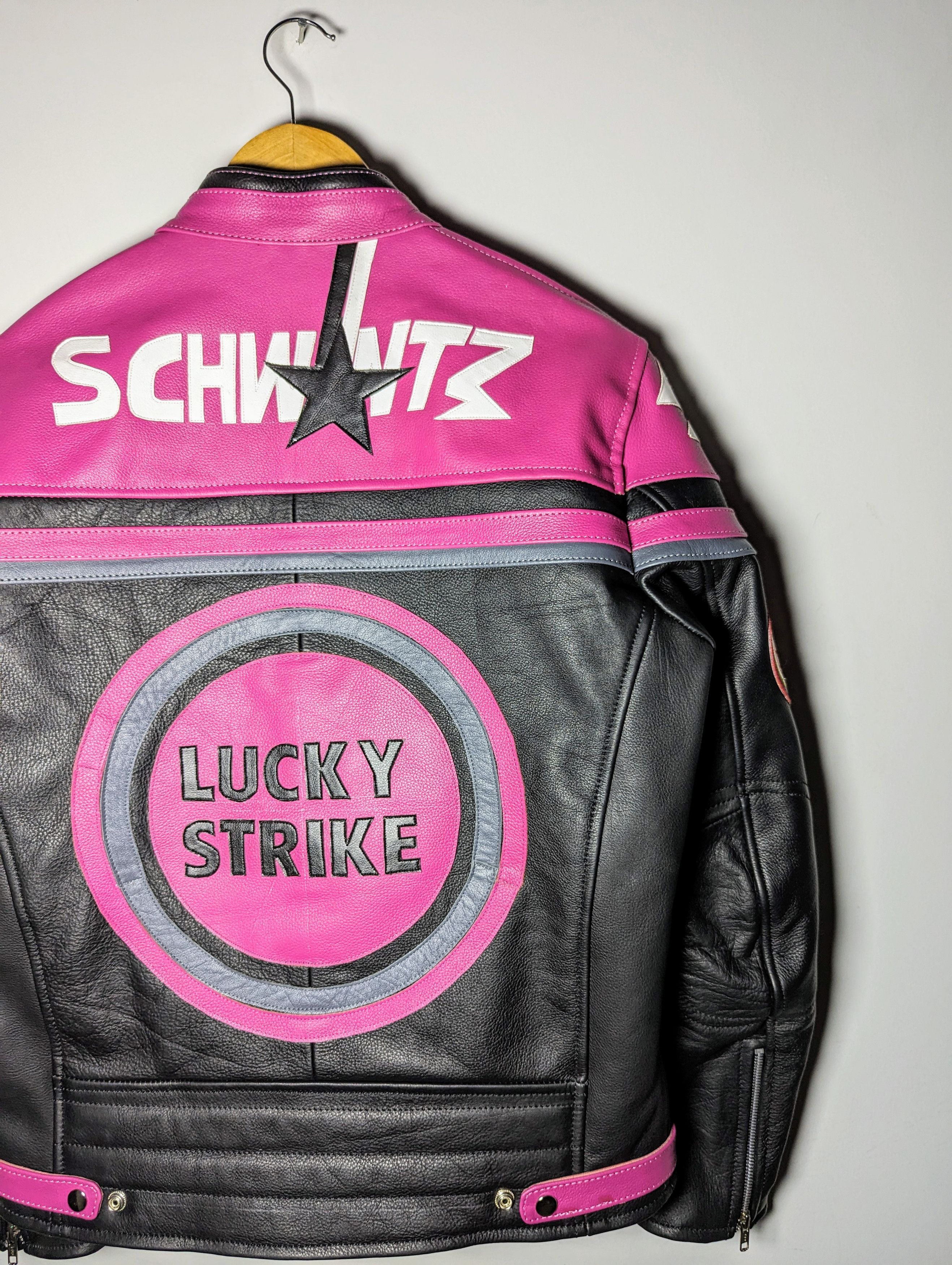 Vintage 🔥 LUCKY STRIKE 💸 VINTAGE 90s LEATHER JACKET STREETWEAR Size S / US 4 / IT 40 - 8 Thumbnail