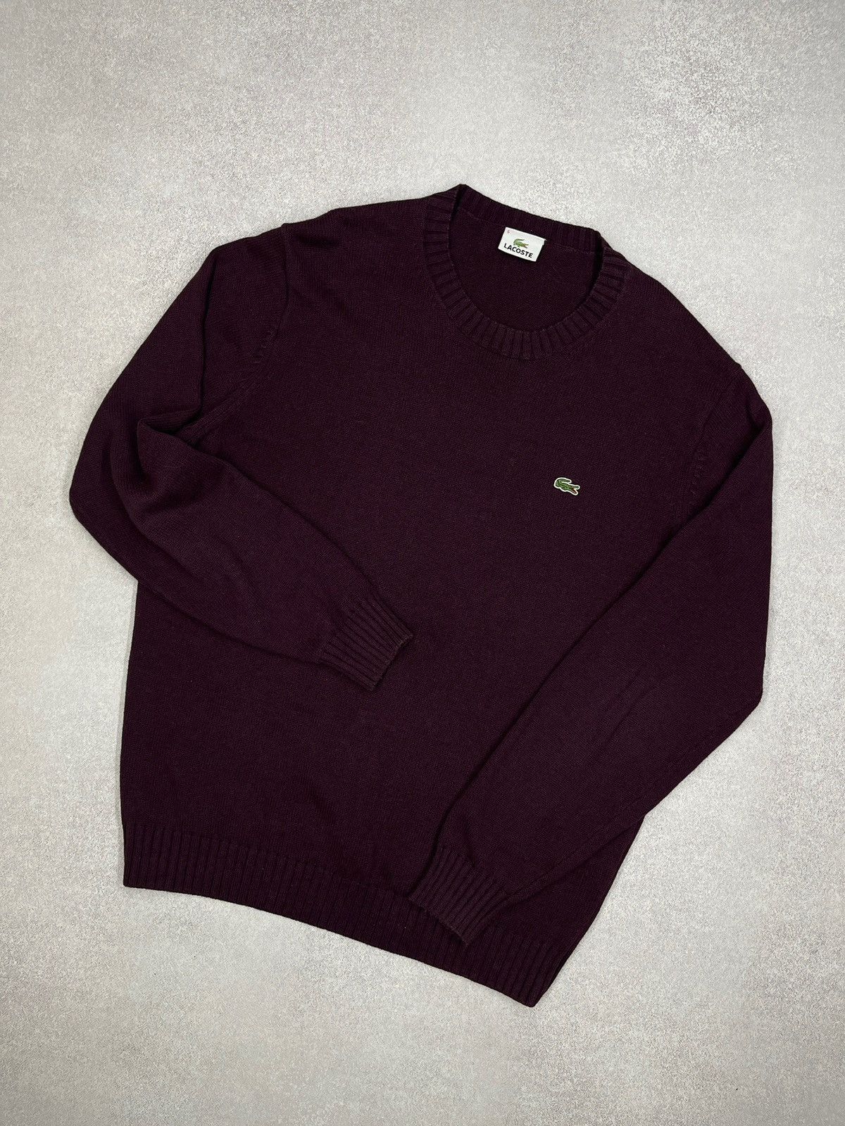 Lacoste Vintage Lacoste Sweater Burgundy Y2K Size US M / EU 48-50 / 2 - 1 Thumbnail