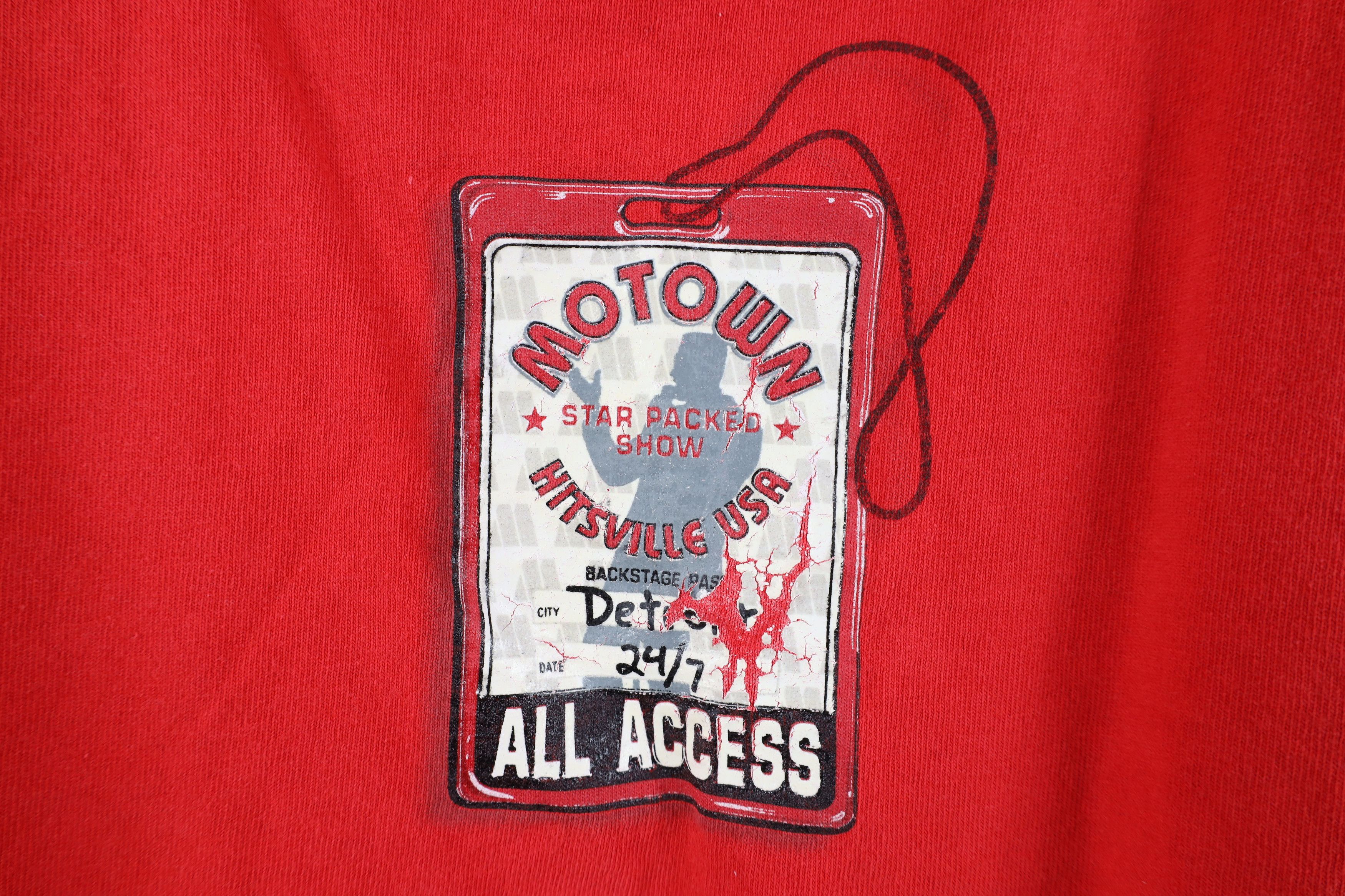 Vintage Vintage 90s Streetwear Spell Motown Records Detroit T-Shirt Size US XL / EU 56 / 4 - 4 Thumbnail
