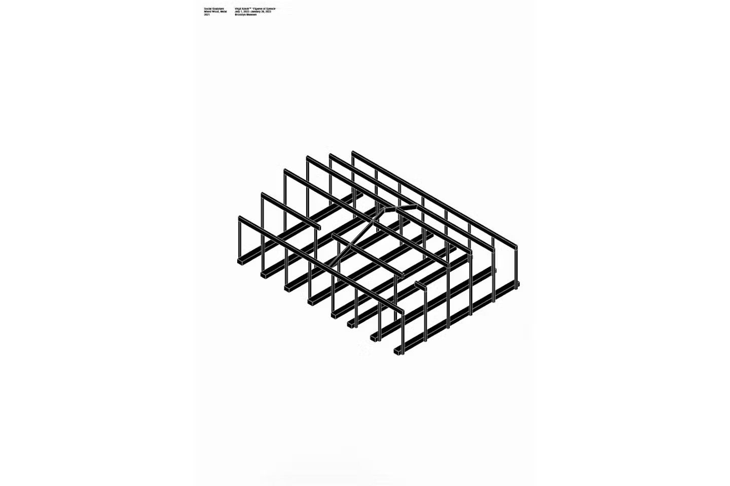 image of Virgil Abloh Brooklyn Museum Poster 2 in Black, Men's