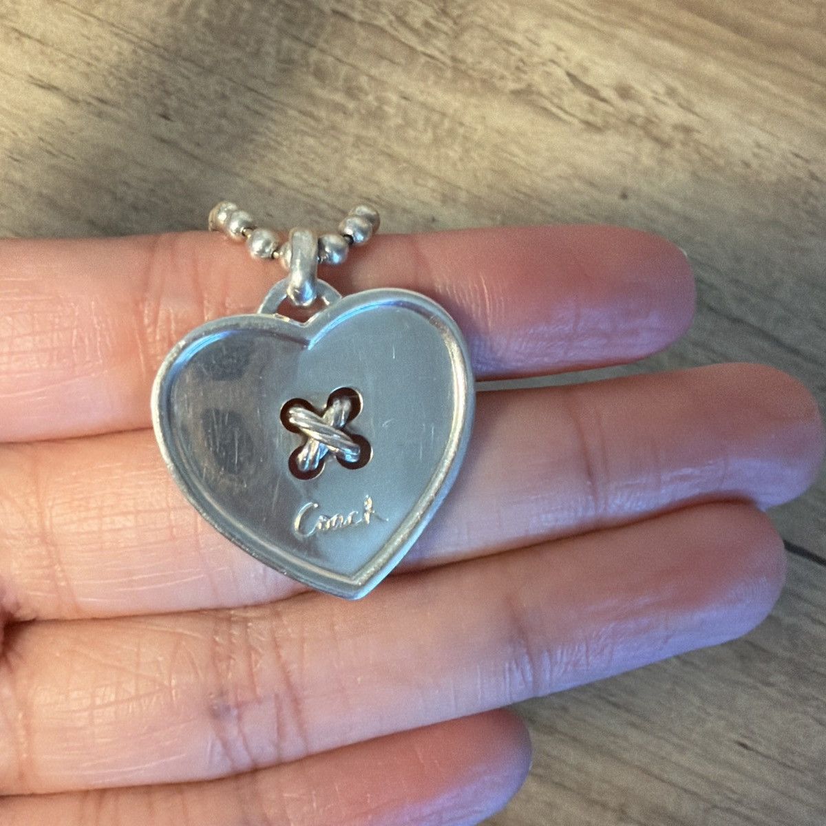 Coach Vintage Coach Silver Heart Pendant Necklace Size ONE SIZE - 8 Thumbnail