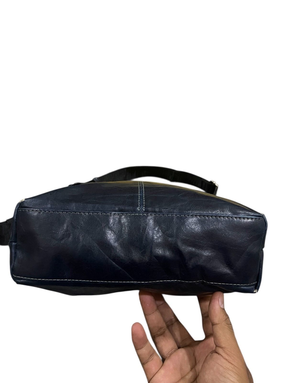 Issey Miyake SACS for TETE HOMME by ISSEY MIYAKE LEATHER CROSS BODY BAG Size ONE SIZE - 4 Thumbnail
