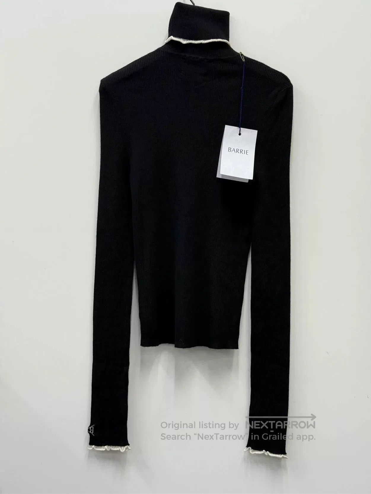 Barrie BARRIE Women's Turtleneck Sweater with Lace. Size L / US 10 / IT 46 - 2 Thumbnail