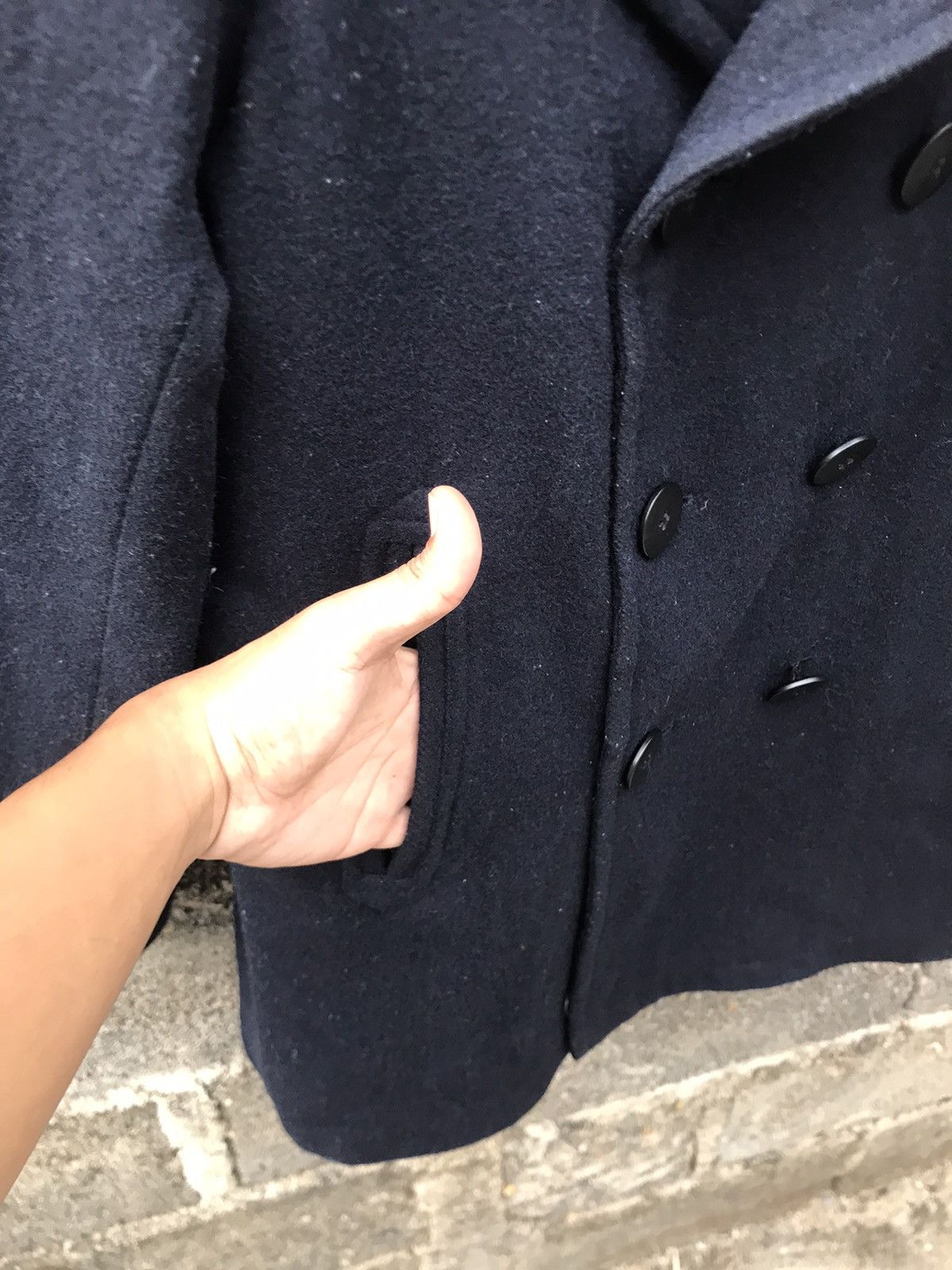 Uniqlo 🌟Ines De La Fressange Uniqlo Wool Double Breast Peacoat Size M / US 6-8 / IT 42-44 - 6 Thumbnail