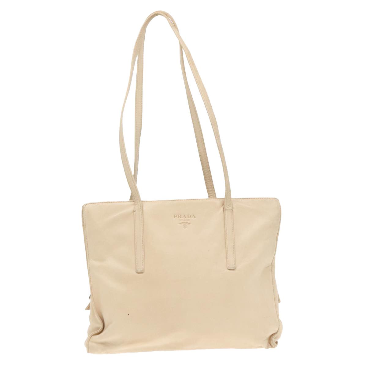 Prada Beige Leather Shoulder Bag (Pre-Owned) Size ONE SIZE - 1 Thumbnail