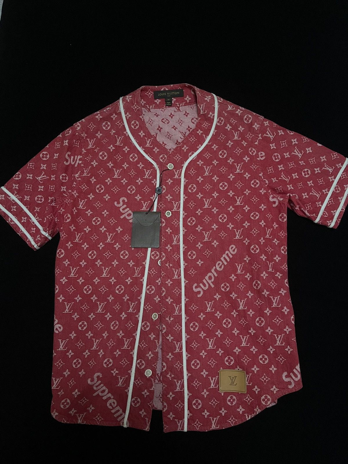 Supreme lv denim jersey online