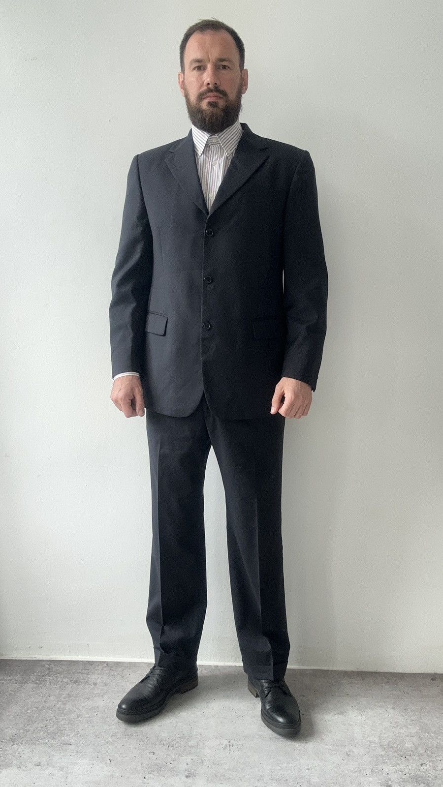 Gianfranco Ferre Gianfranco Ferre Studio Suit 100% Virgin Wool Made in Italy Size 44R - 3 Thumbnail