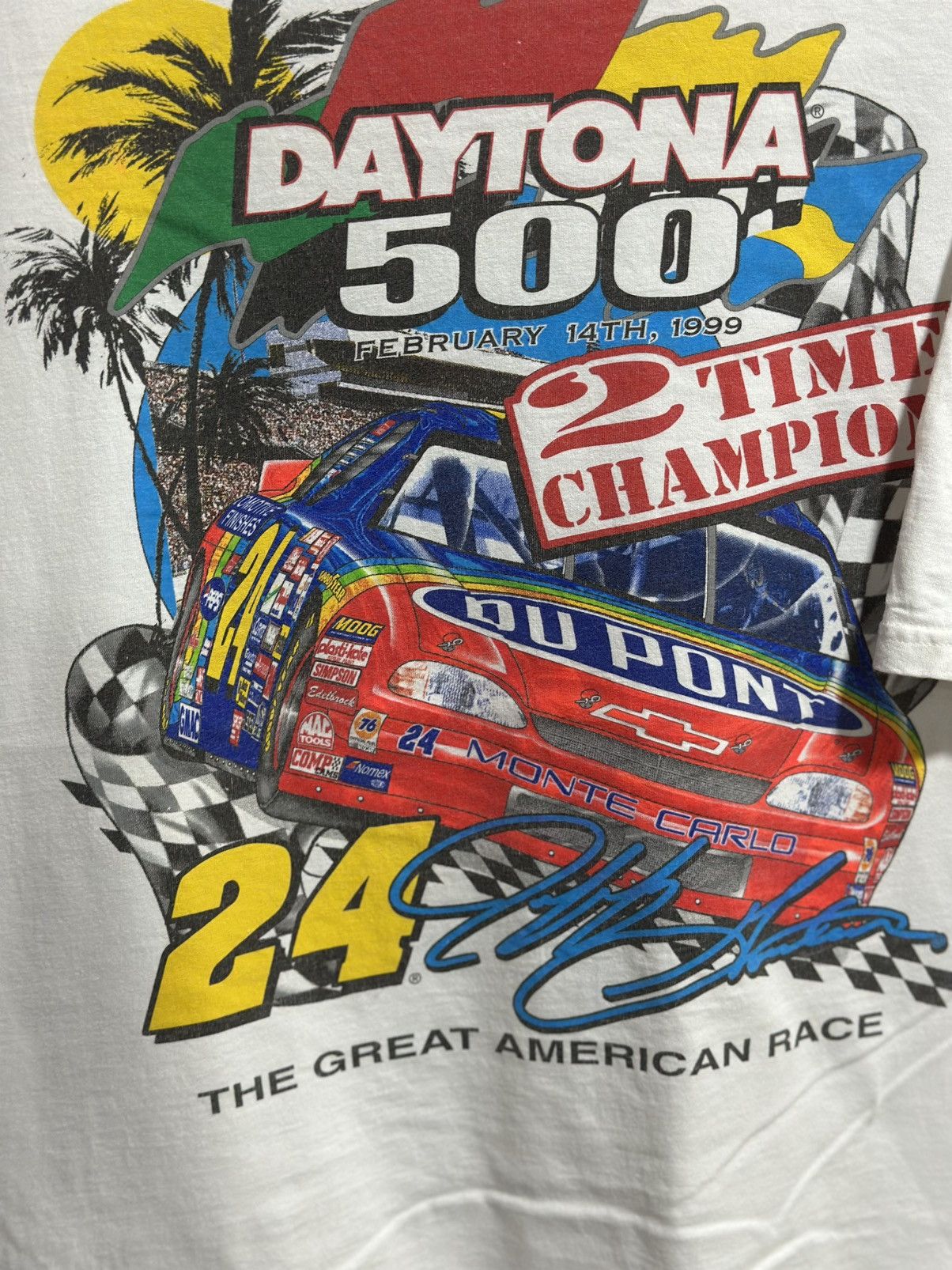 Chase Authentics Vintage 1999 Daytona 500 Faded Tee Size US XXL / EU 58 / 5 - 2 Thumbnail
