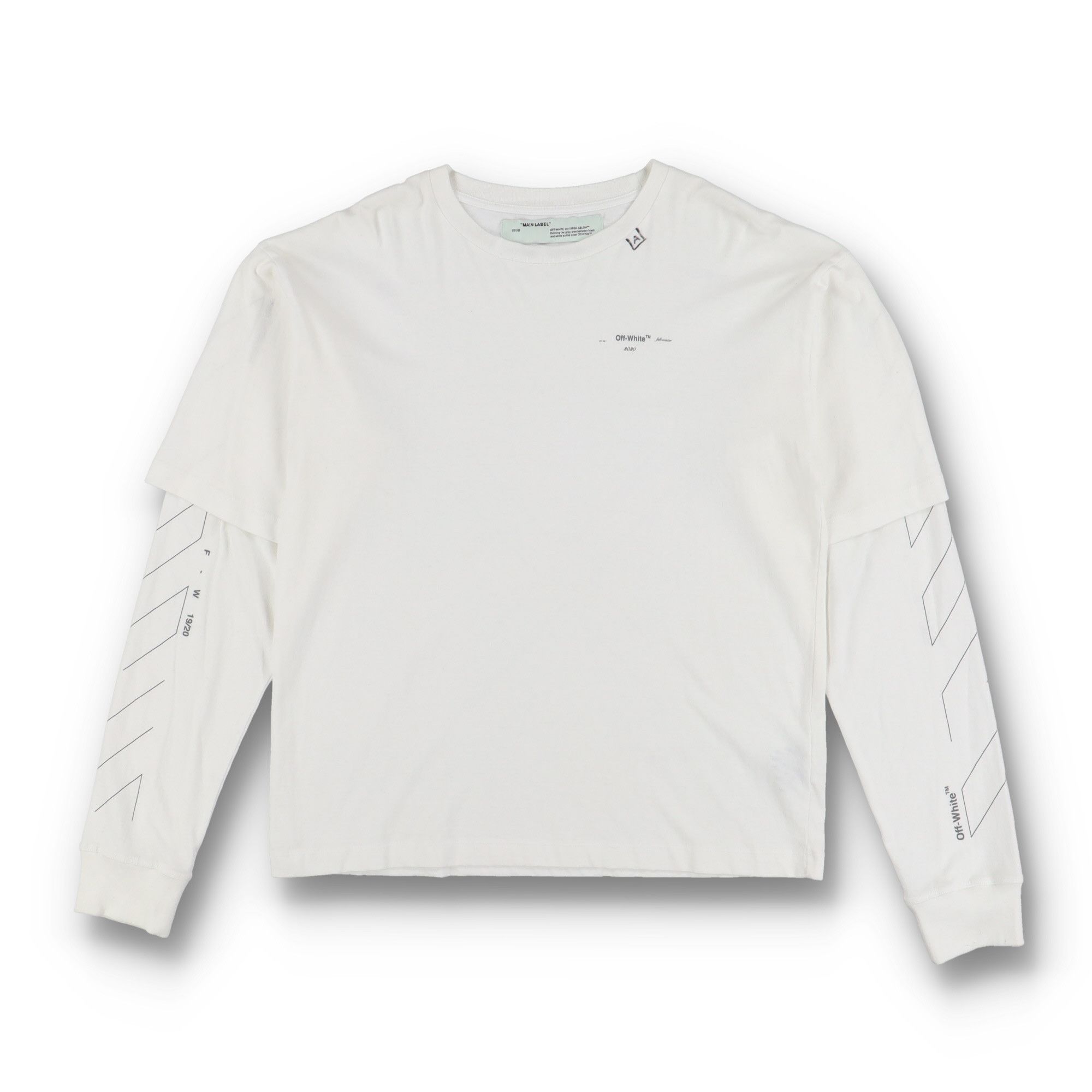 Off-White White Unfinished Reflective Arrows Oversized LS T-Shirt Size M / US 6-8 / IT 42-44 - 8 Thumbnail