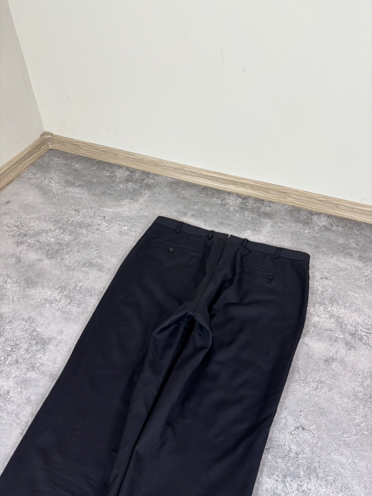Ermenegildo Zegna Ermenegildo Zegna Men’s Navy Blue Wool Dress Pants Trousers Size US 38 / EU 54 - 17 Thumbnail