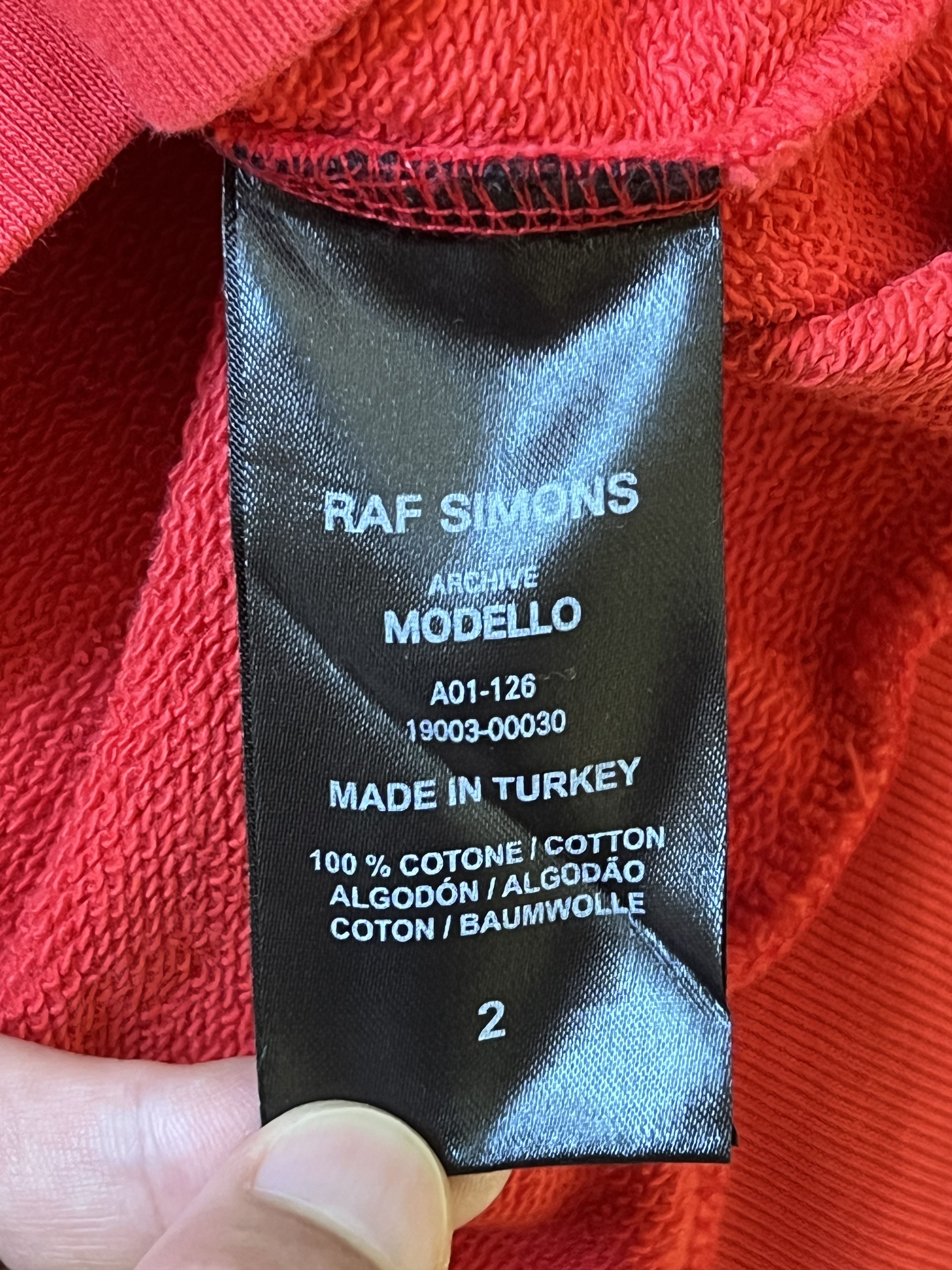 Raf Simons 💚 Raf Simons Redux Oversized Red Hoodie Size US M / EU 48-50 / 2 - 6 Thumbnail