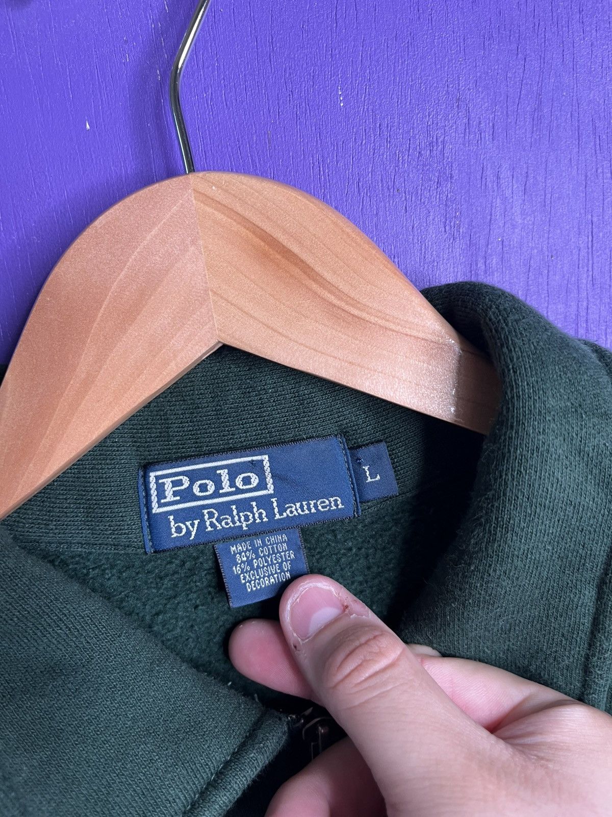 Polo Ralph Lauren × Vintage Vintage 90s Polo Ralph Lauren RLPC quarter zip sweatshirt Size US L / EU 52-54 / 3 - 4 Thumbnail