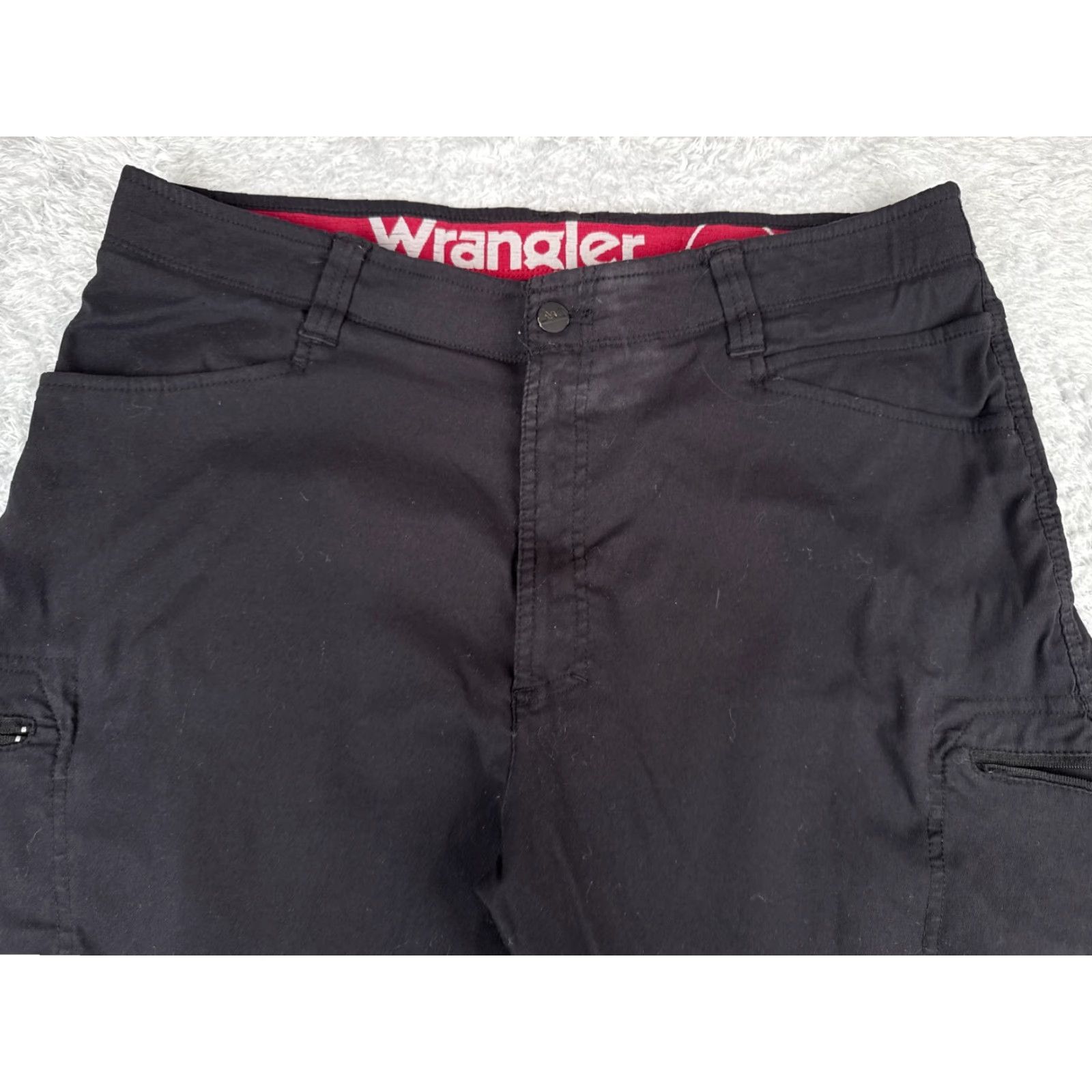 Wrangler Wrangler Pants Men 38 Black Hiking Straight Leg Gusseted Knees Nylon Blend 38x30 Size US 38 / EU 54 - 4 Thumbnail