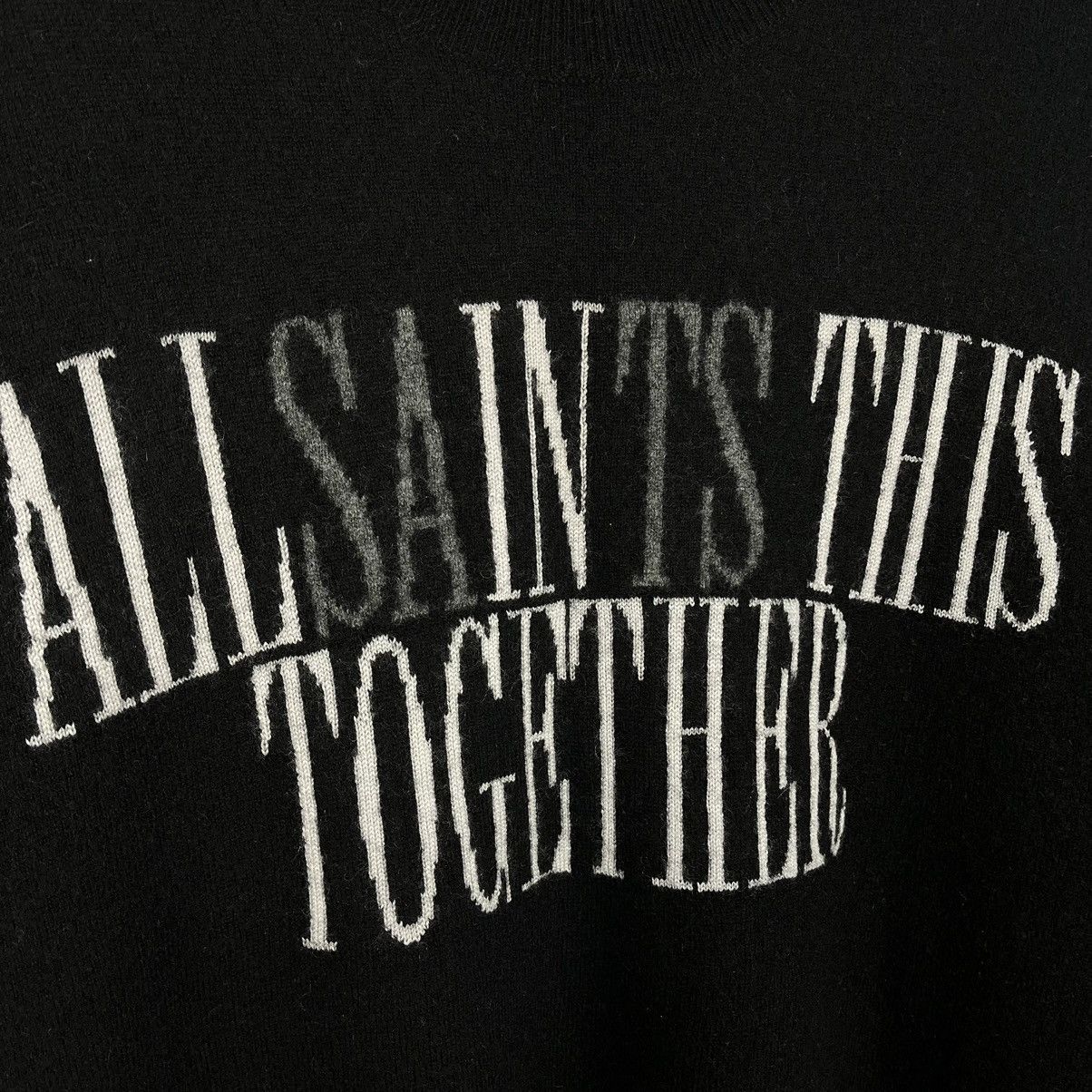 Allsaints Designer Allsaints together wool big logo sweater Size US L / EU 52-54 / 3 - 5 Thumbnail