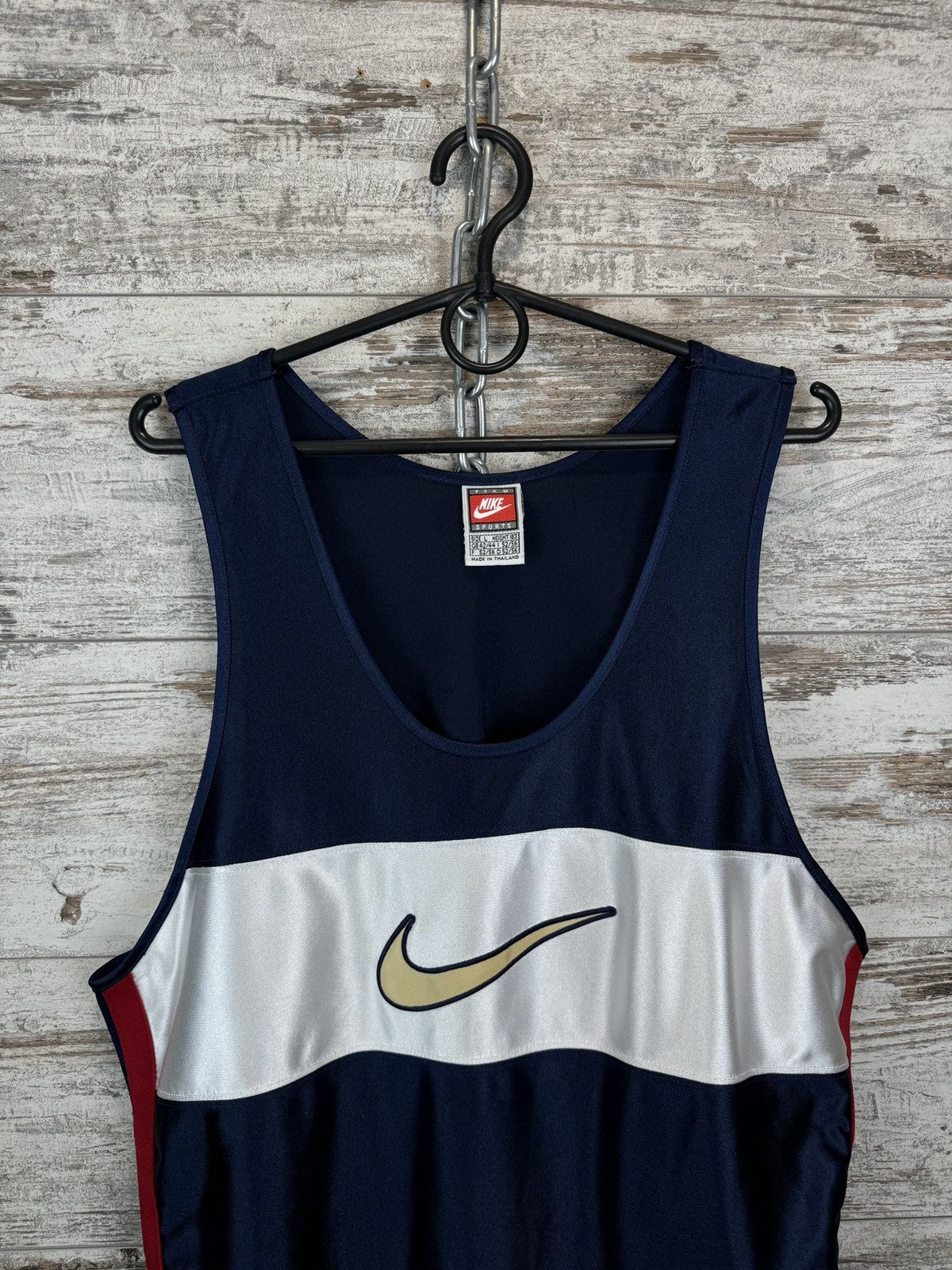 Nike Mens Vintage Nike swoosh T-shirt tee big logo rare Size US L / EU 52-54 / 3 - 2 Thumbnail