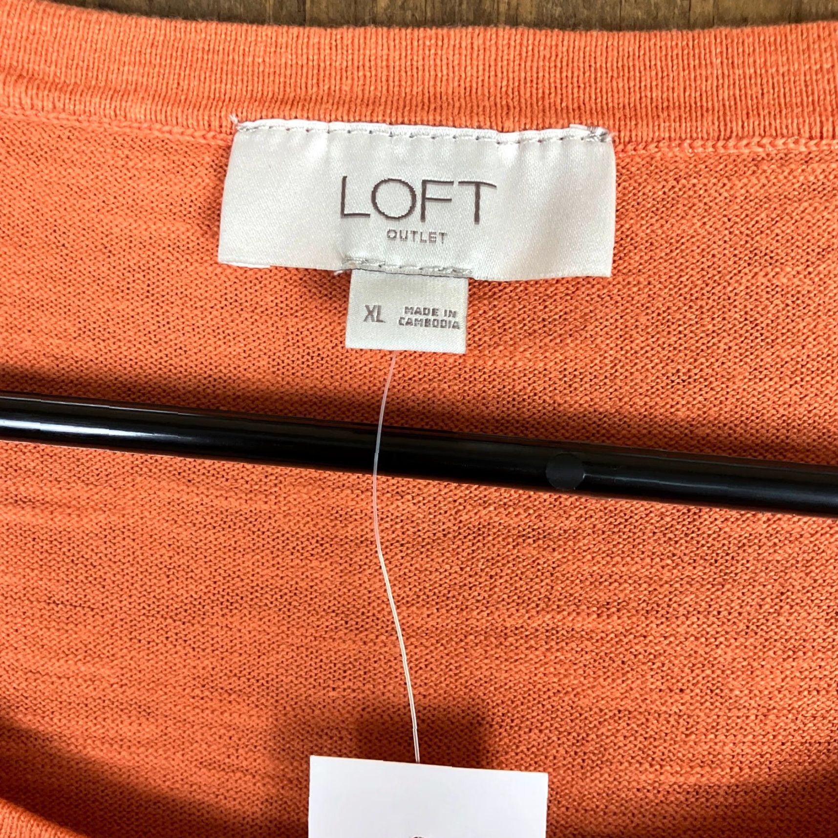 Loft LOFT Outlet Womens Sweater Orange Thin Crew Neck Long Sleeve Front Tie XL Pullover Knit Casual Workwear Mens? Size XL / US 12-14 / IT 48-50 - 6 Thumbnail