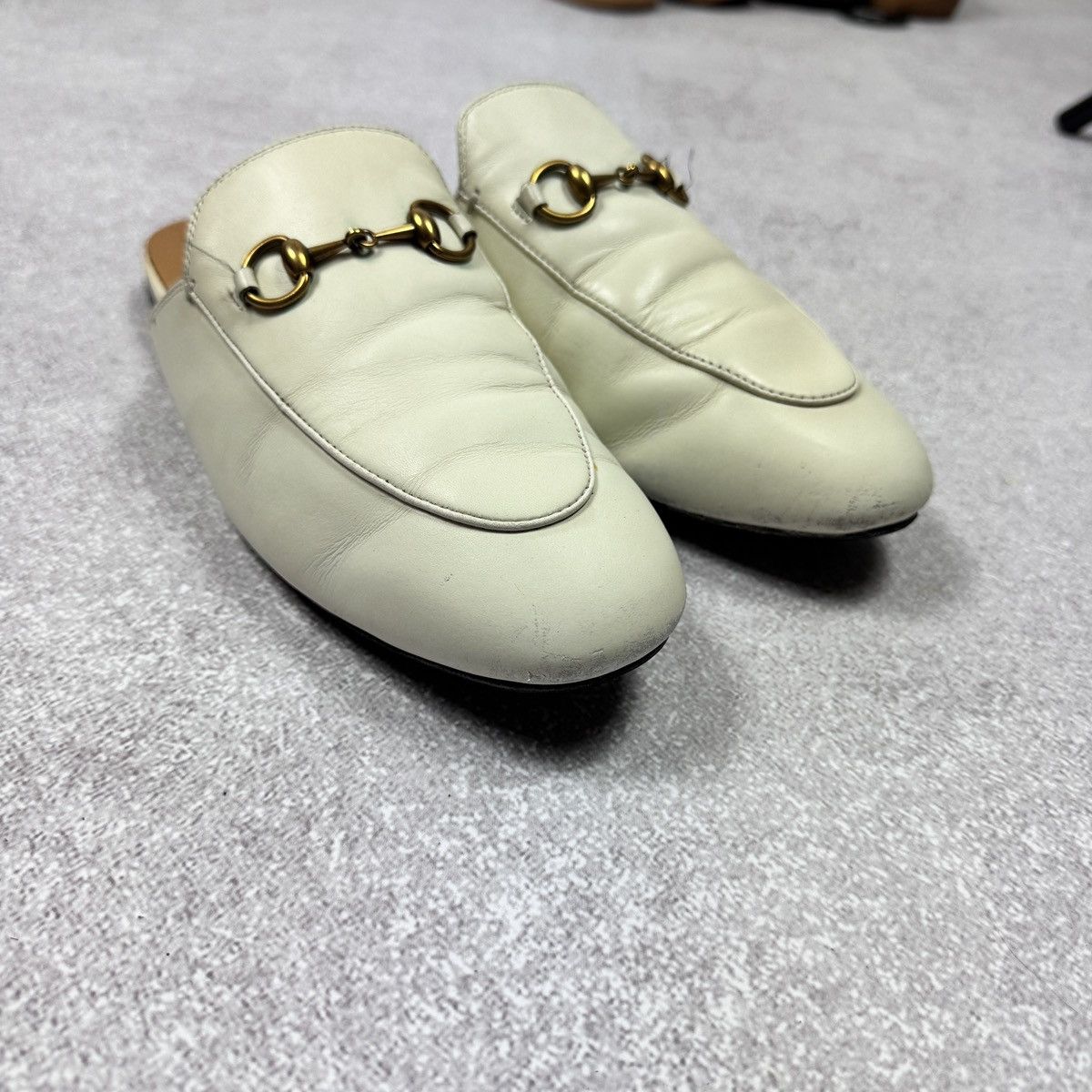 Gucci Authentic Gucci Princeton Beige Leather Vintage Mules Size US 8 / IT 38 - 7 Thumbnail