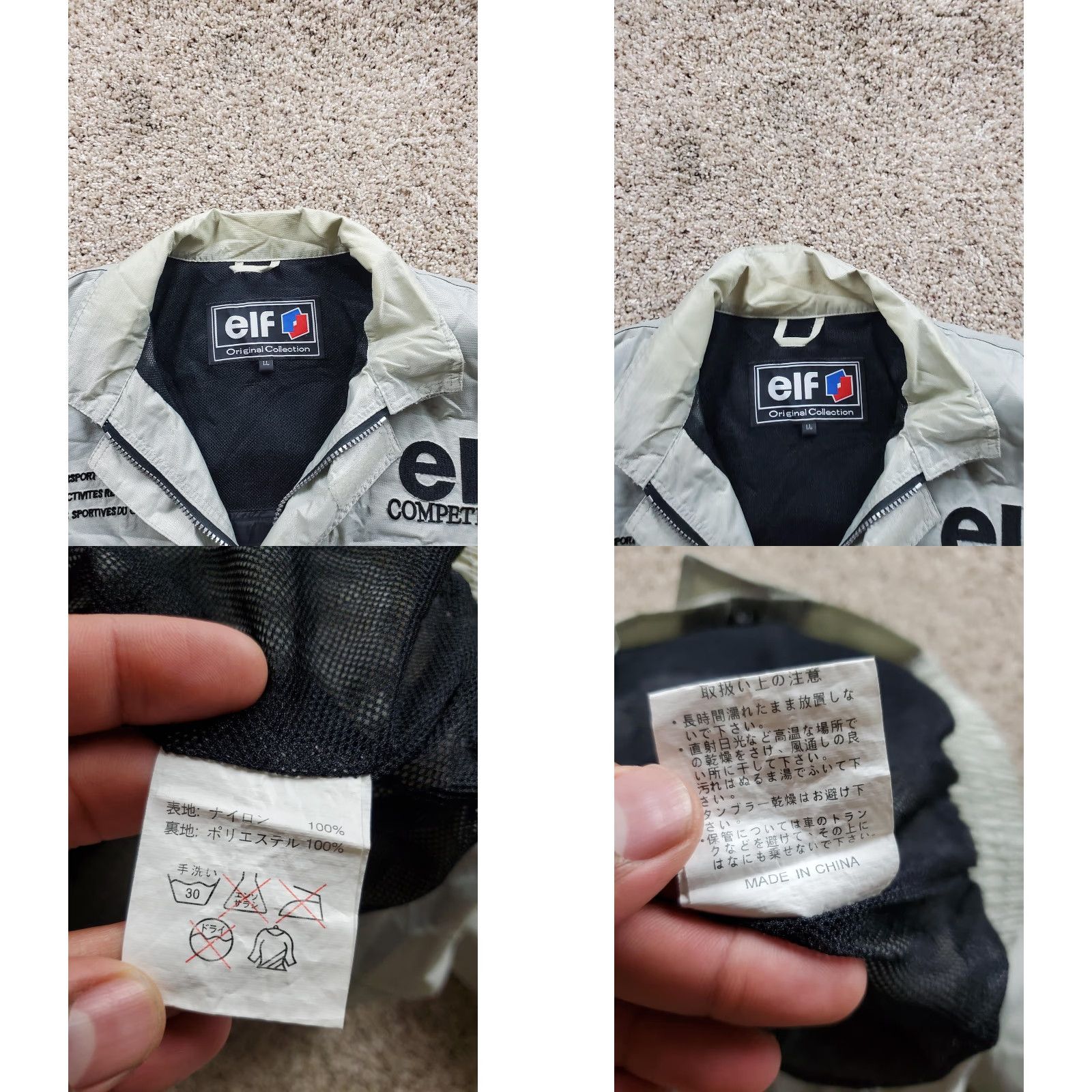 Vintage Elf Racing Competition Jacket Mens Large Gray Bomber Windbreaker Motorsport Jacket Size US XL / EU 56 / 4 - 8 Thumbnail