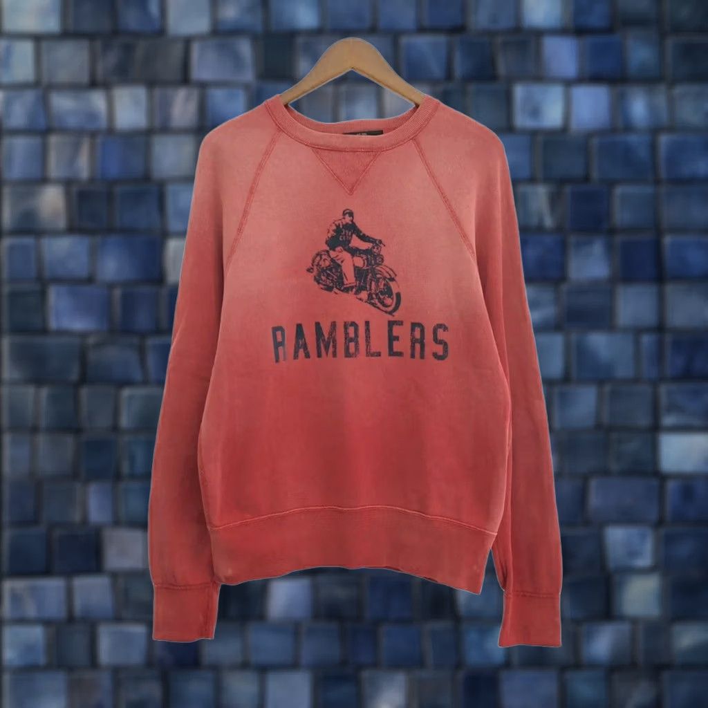 Ralph Lauren RRL Ralph Lauren Sweatshirt Size S Red RAMBLERS Logo V Gazette Men's Pre-owned Size US S / EU 44-46 / 1 - 1 Thumbnail