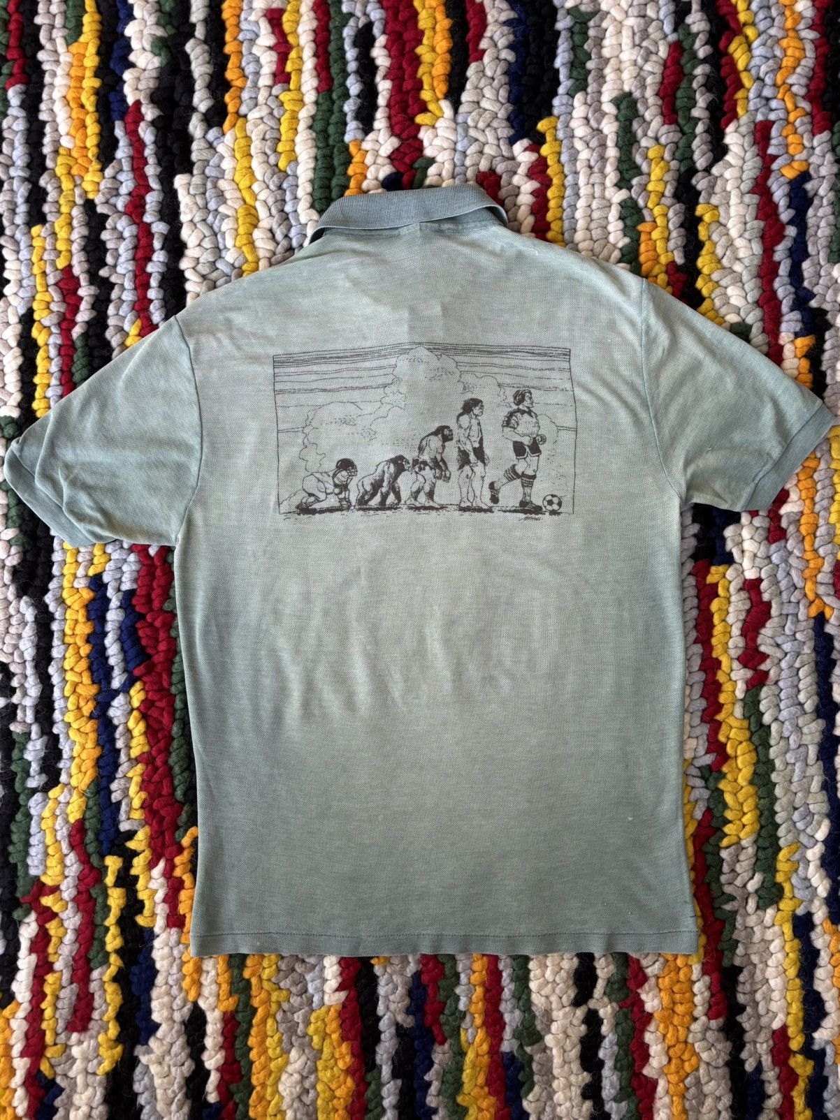 Vintage 1980s Soccer Polo Shirt Vintage Back Graphic Size US M / EU 48-50 / 2 - 1 Thumbnail