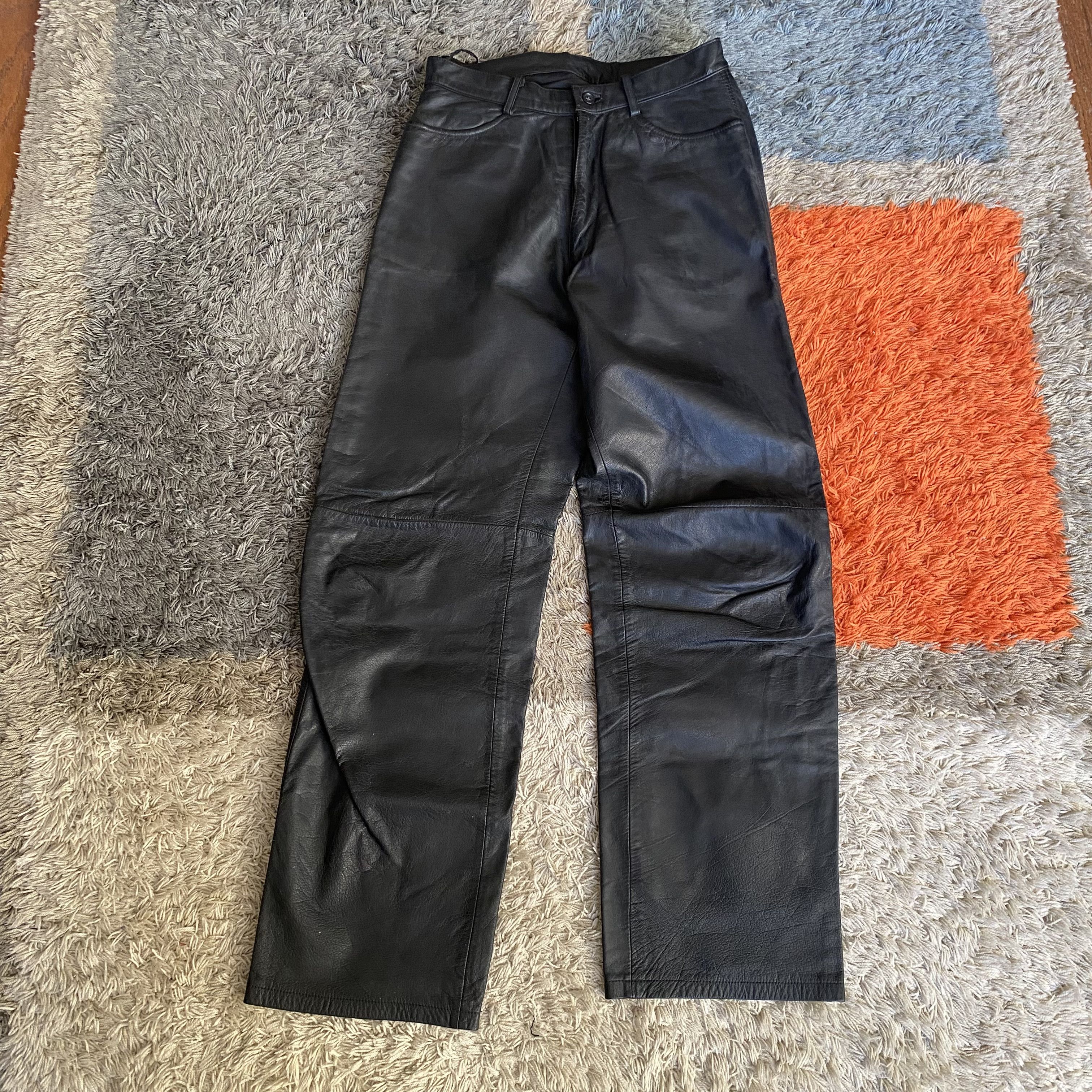 Tete Homme Tete Homme Leather Pants Size US 29 - 1 Thumbnail