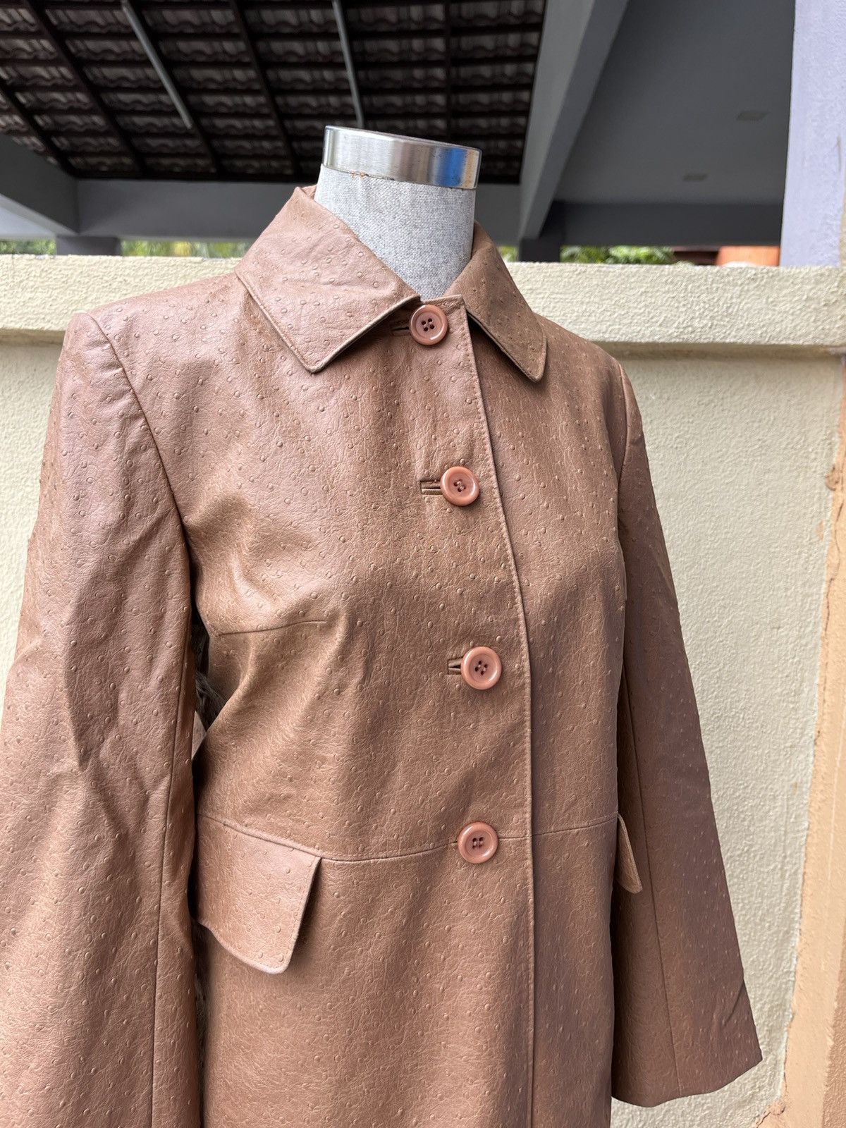 Japanese Brand Vintage INED pvc coat ostrich leather pattern Size M / US 6-8 / IT 42-44 - 8 Thumbnail