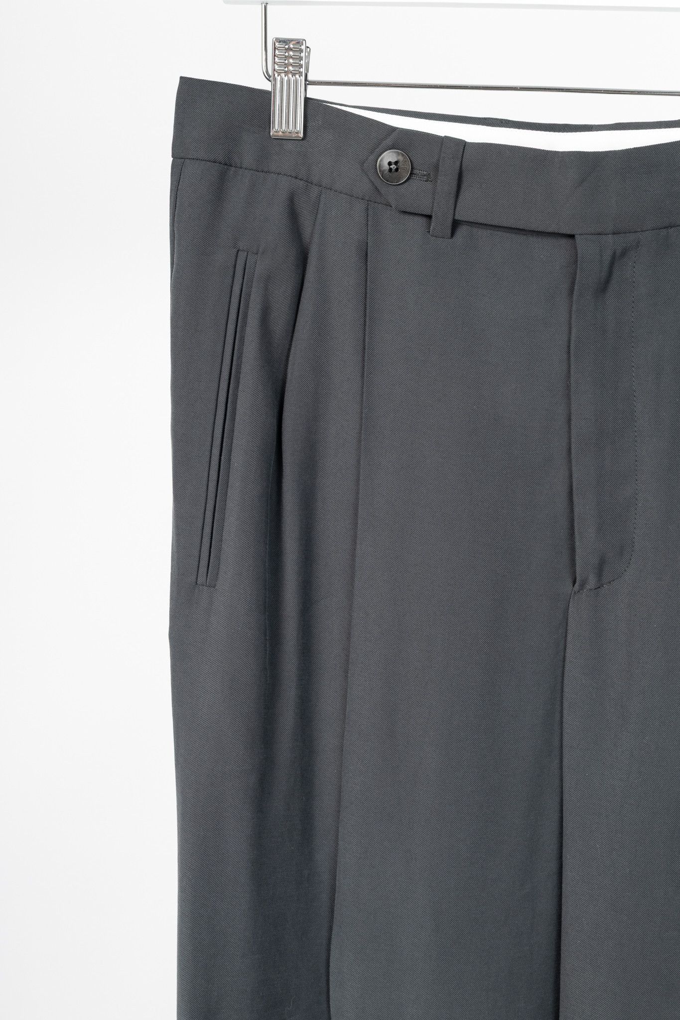 Tibi Tibi "Derrick Men's" Steel Grey Fluid Suiting Trouser Size 27" / US 4 / IT 40 - 4 Thumbnail