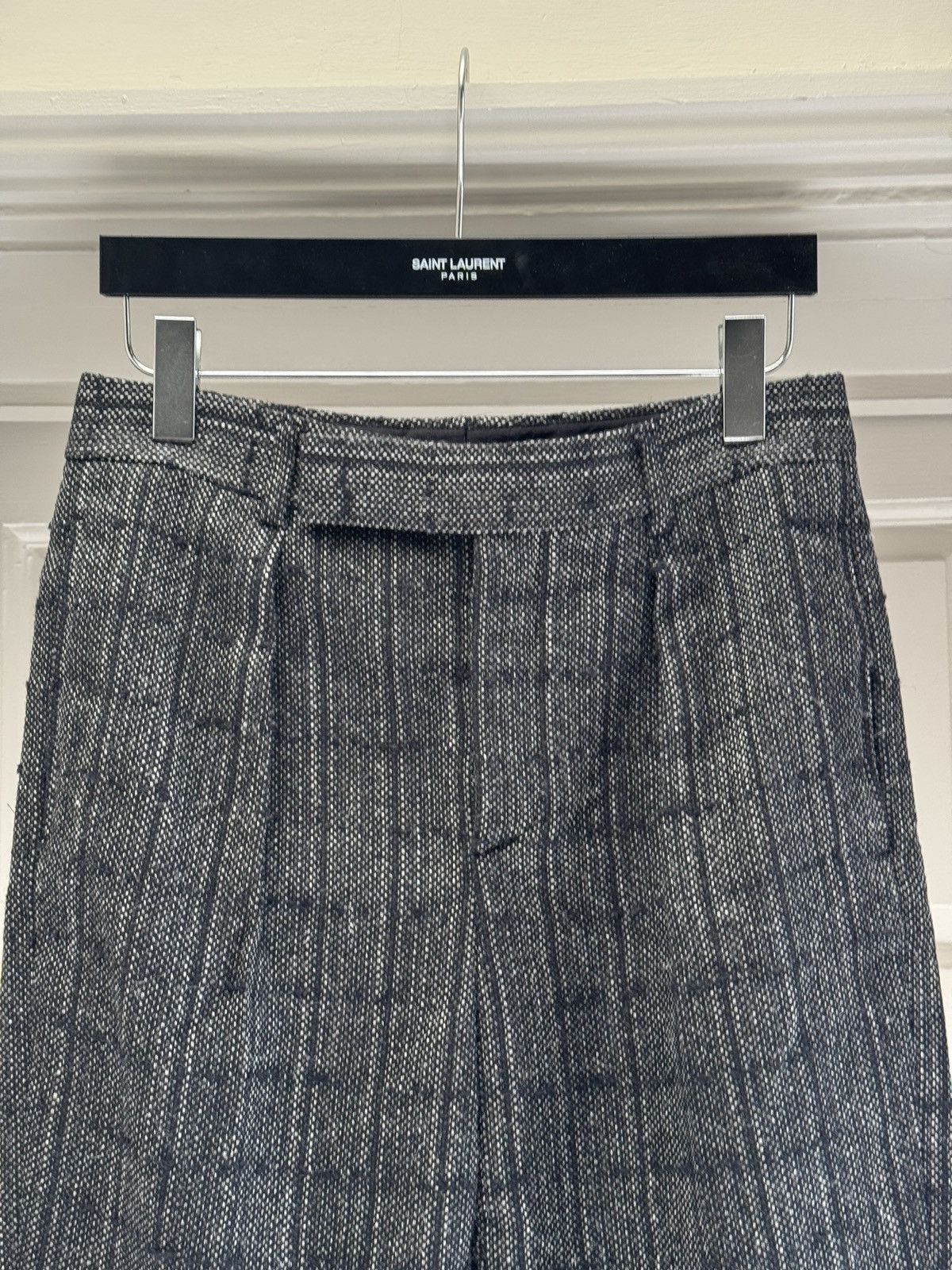 Saint Laurent Paris SAINT LAURENT Mens Black and White Wool Trousers IT 46 Size US 30 / EU 46 - 3 Thumbnail
