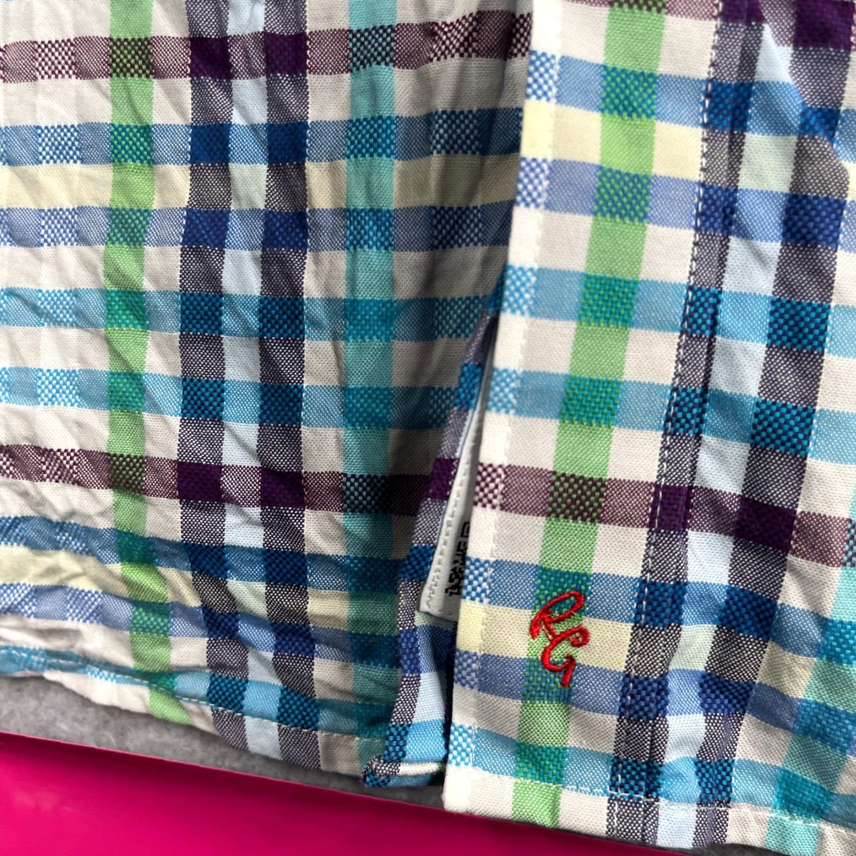 Robert Graham Robert Graham Shirt XLT Colorful Check Casual Button Up Short Sleeve Mens Size US XL / EU 56 / 4 - 2 Thumbnail