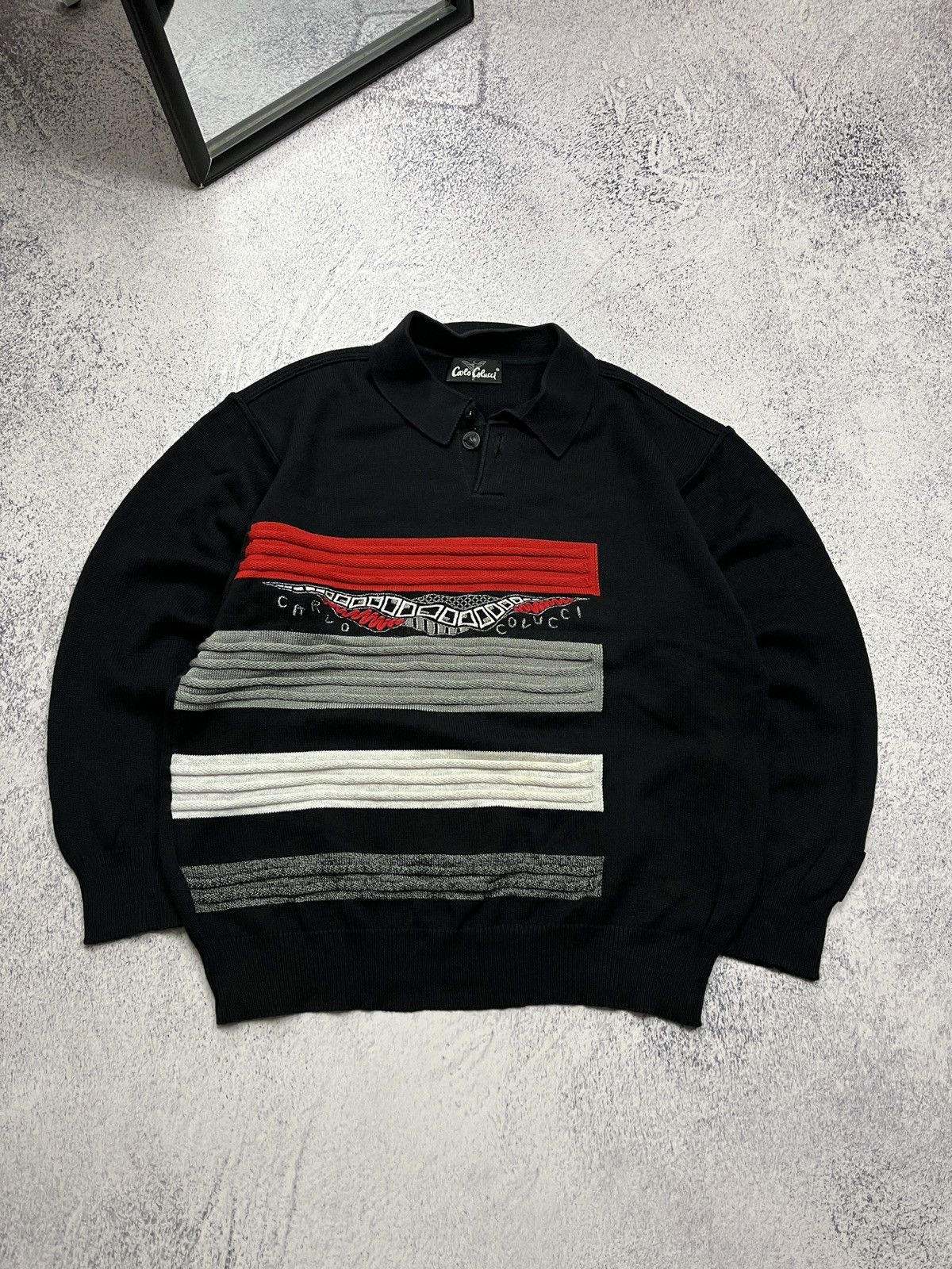 Carlo Colucci Vintage Carlo Colucci Jumper Graphic Sweater Only For Japan Size US M / EU 48-50 / 2 - 1 Thumbnail