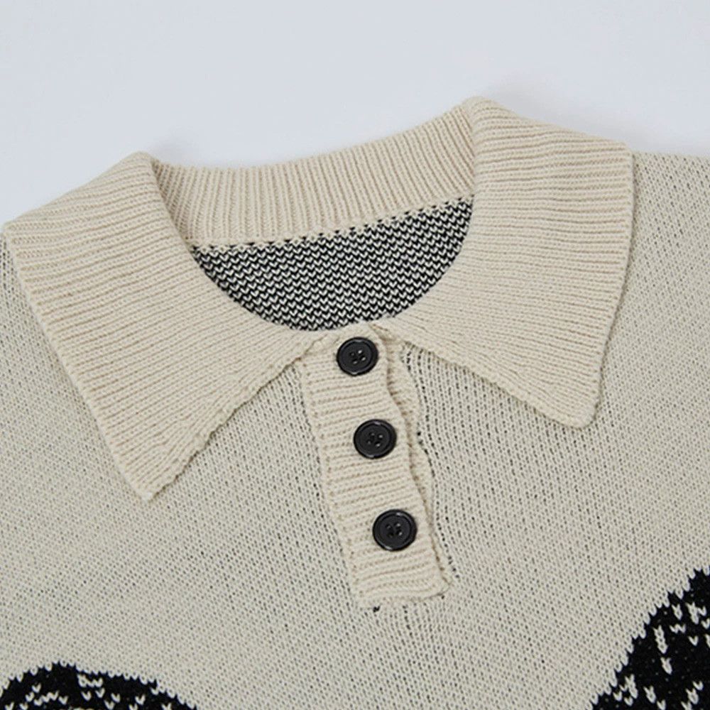 Vintage Loose casual men's high street butterfly lapel sweater Size US M / EU 48-50 / 2 - 3 Thumbnail