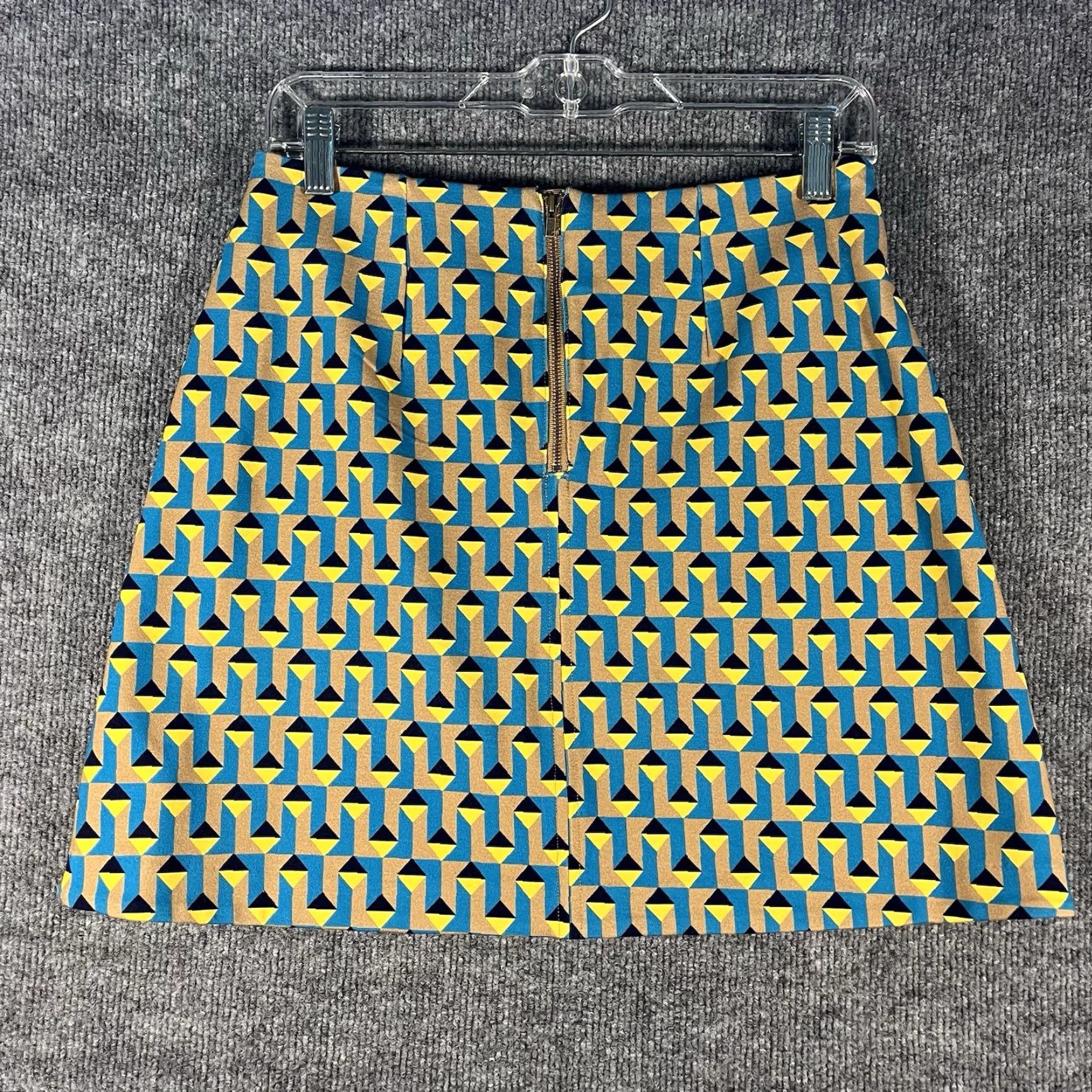 Anthropologie Anthropologie Maeve The Marisela Mod Mini Skirt Blue Geometric Print S Skirt Women Small Blue Mini Skirt Womens Size 28" / US 6 / IT 42 - 5 Thumbnail