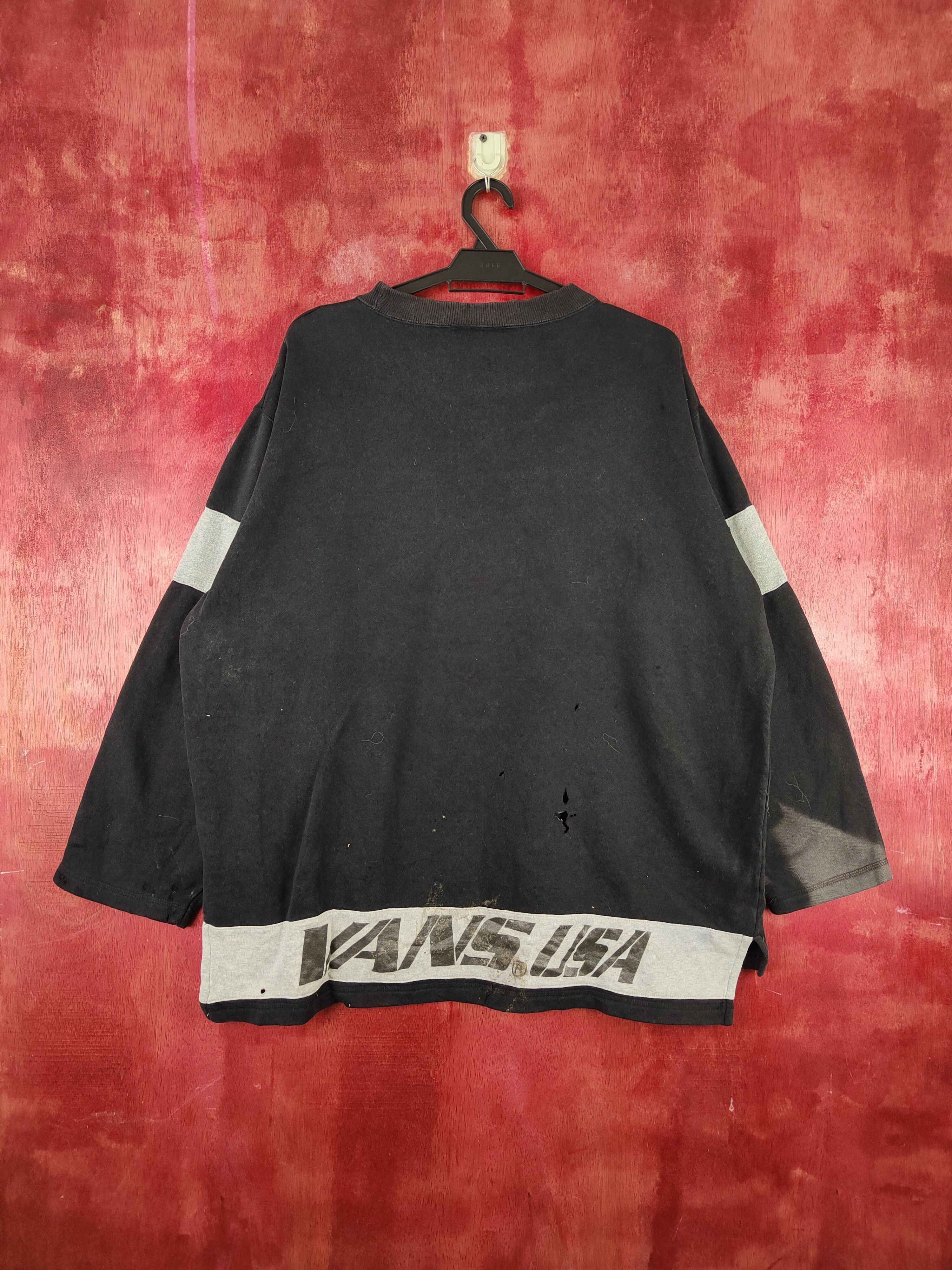Japanese Brand × Vans × Vintage Vans Black ripped distressed vintage Sweatshirts #S2013 Size US XXL / EU 58 / 5 - 9 Thumbnail