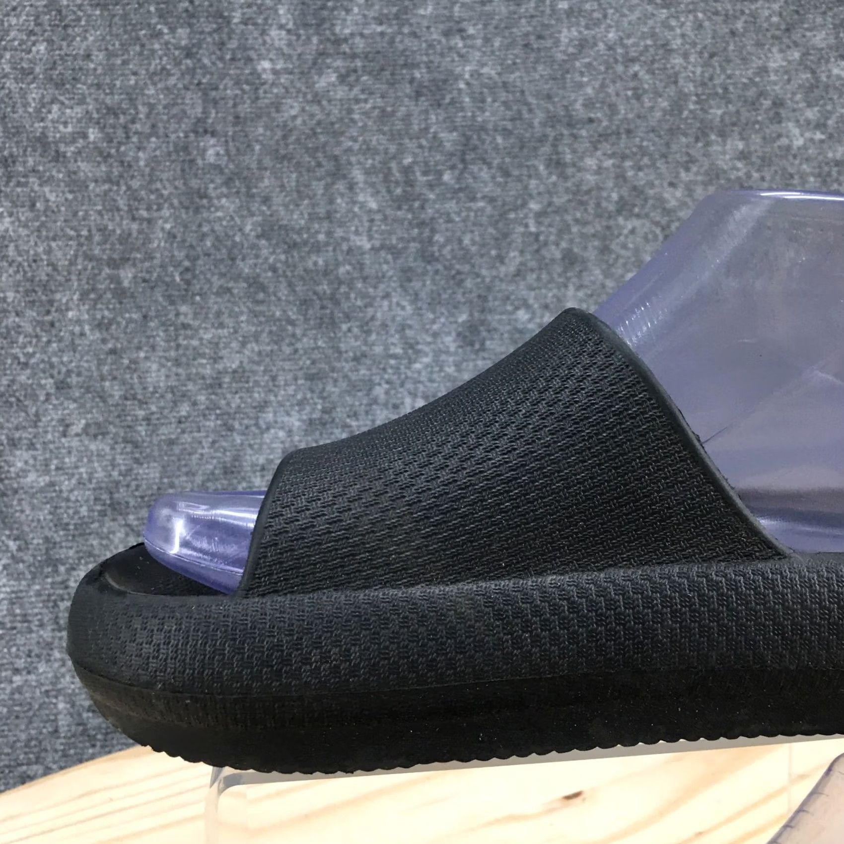 Vintage 32 Degrees Sandals Mens 5.5 Womens 7.5 Casual Slip On Slide Flat Black Rubber Mens Womens Slip On Sandal Flat Rubber Black 32 Degrees Size US 8 / IT 38 - 4 Thumbnail