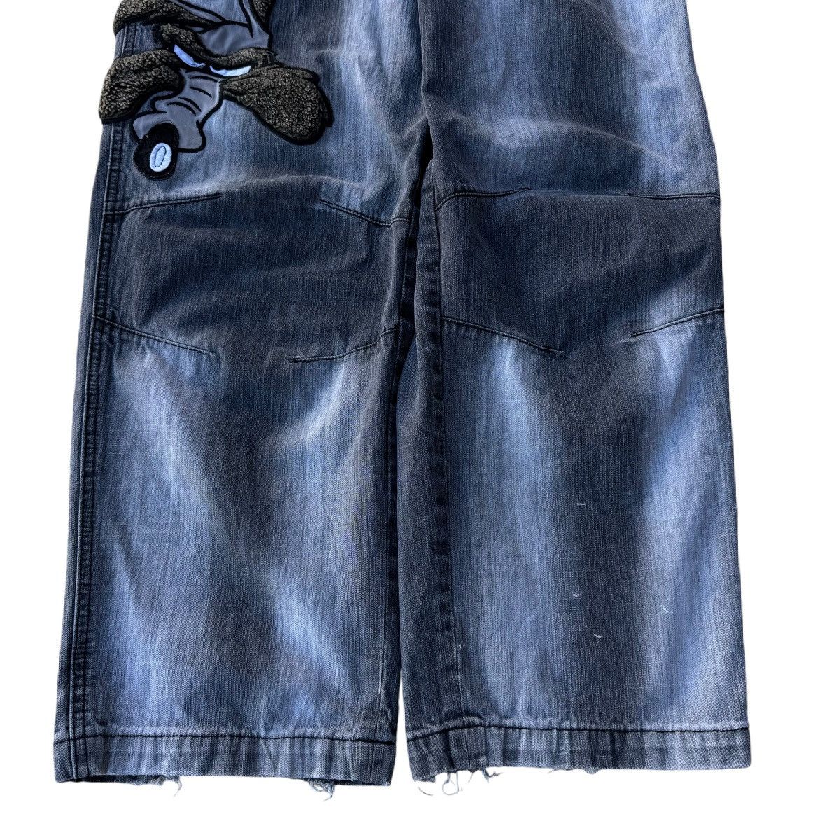 JNCO × Southpole × Warner Bros LOT 29 WIDE LEG WILE E COYOTE BLACK WASHED BAGGY Y2K JEANS Size US 34 / EU 50 - 8 Thumbnail
