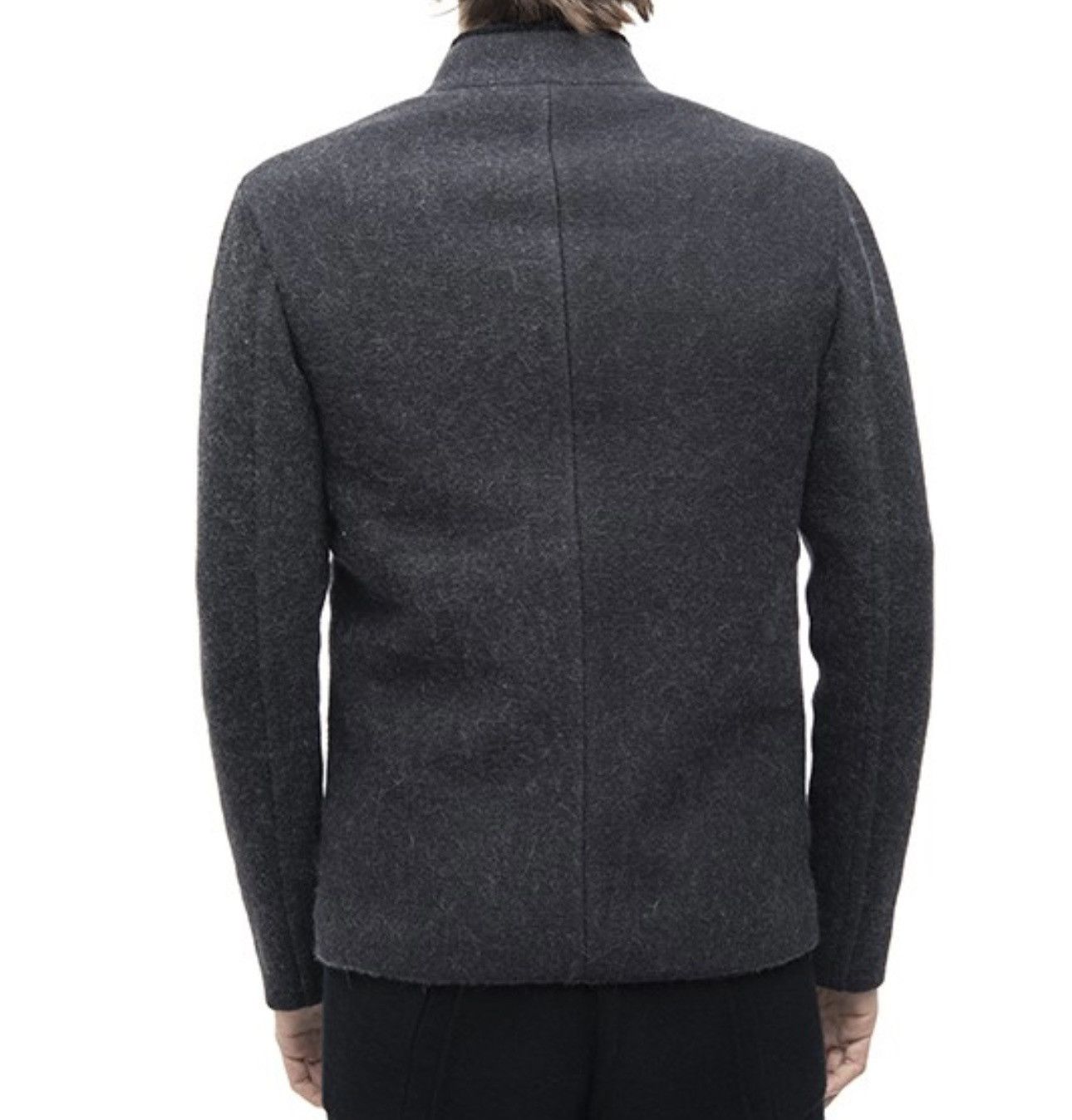 Label Under Construction Reversible wool and angora dark grey bomber Size US L / EU 52-54 / 3 - 7 Thumbnail
